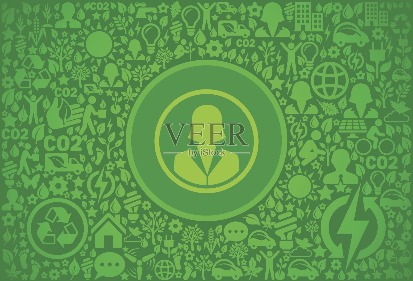 商业女性环境绿色矢量图标模式插画图片素材