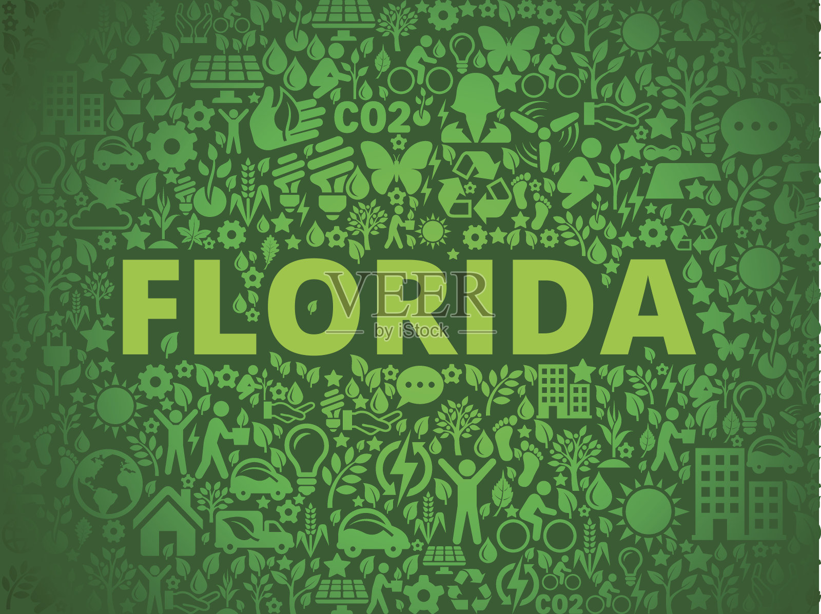 佛罗里达环境保护矢量图标模式插画图片素材