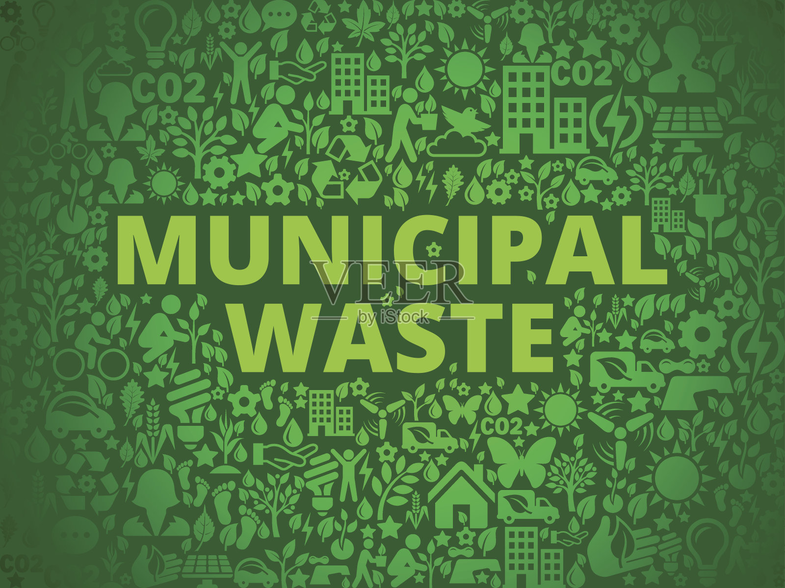 城市废弃物环境保护矢量图标模式插画图片素材