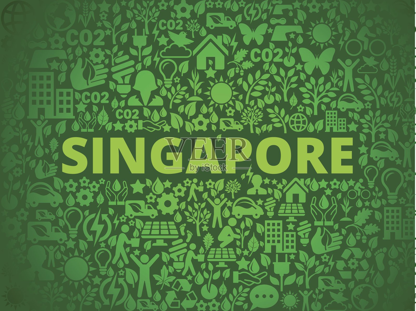 新加坡环境保护矢量图标模式插画图片素材
