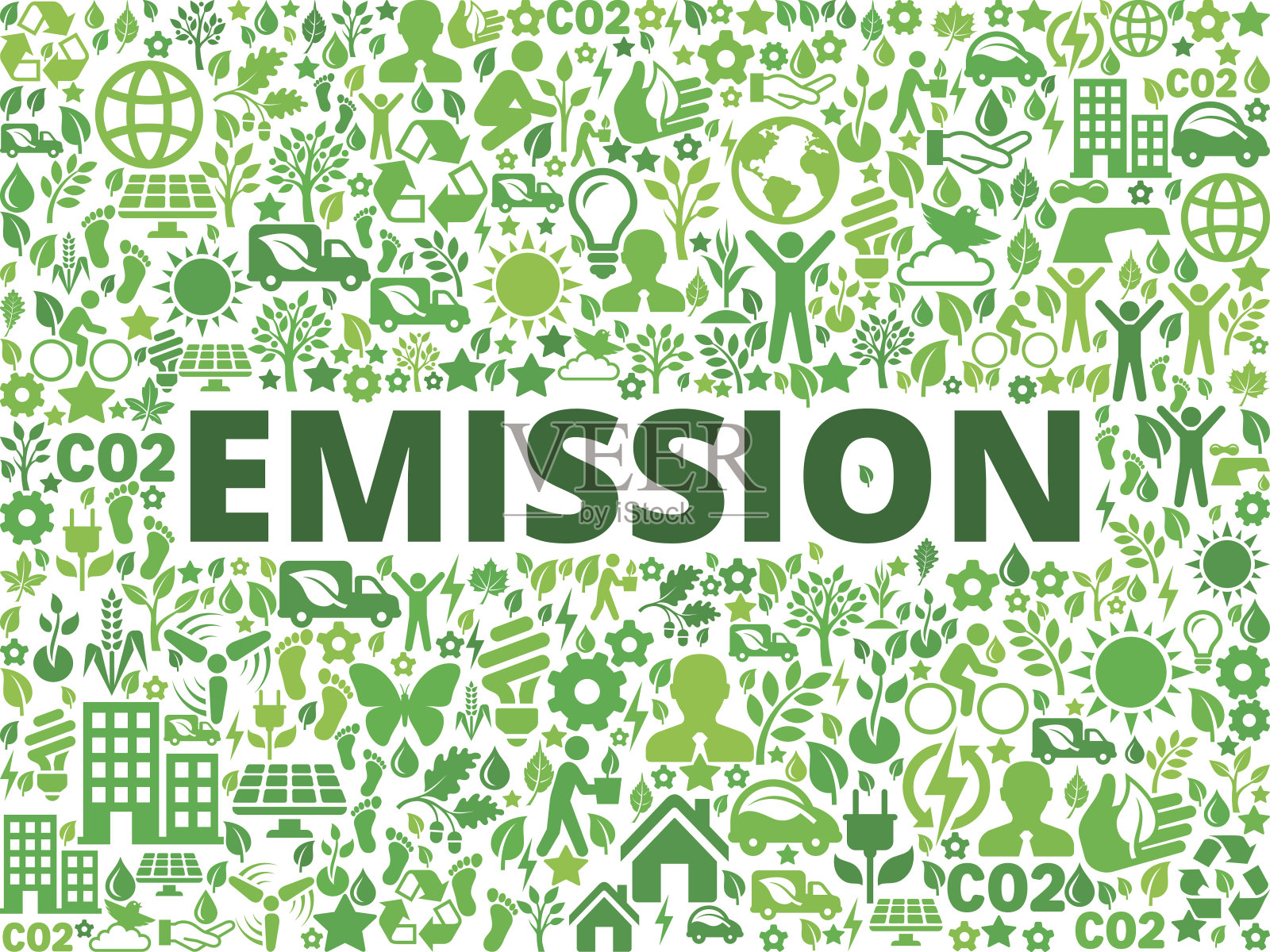 排放环保矢量图标模式插画图片素材