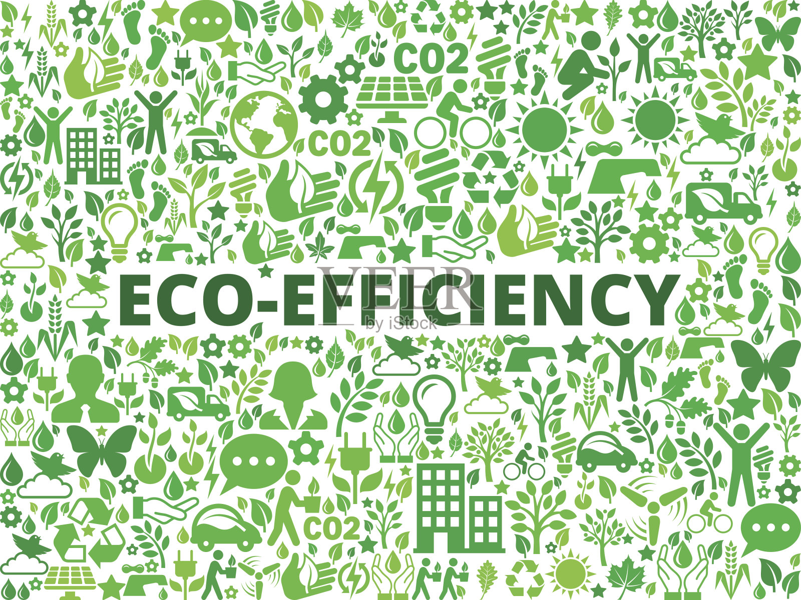 生态效率环境保护矢量图标模式插画图片素材
