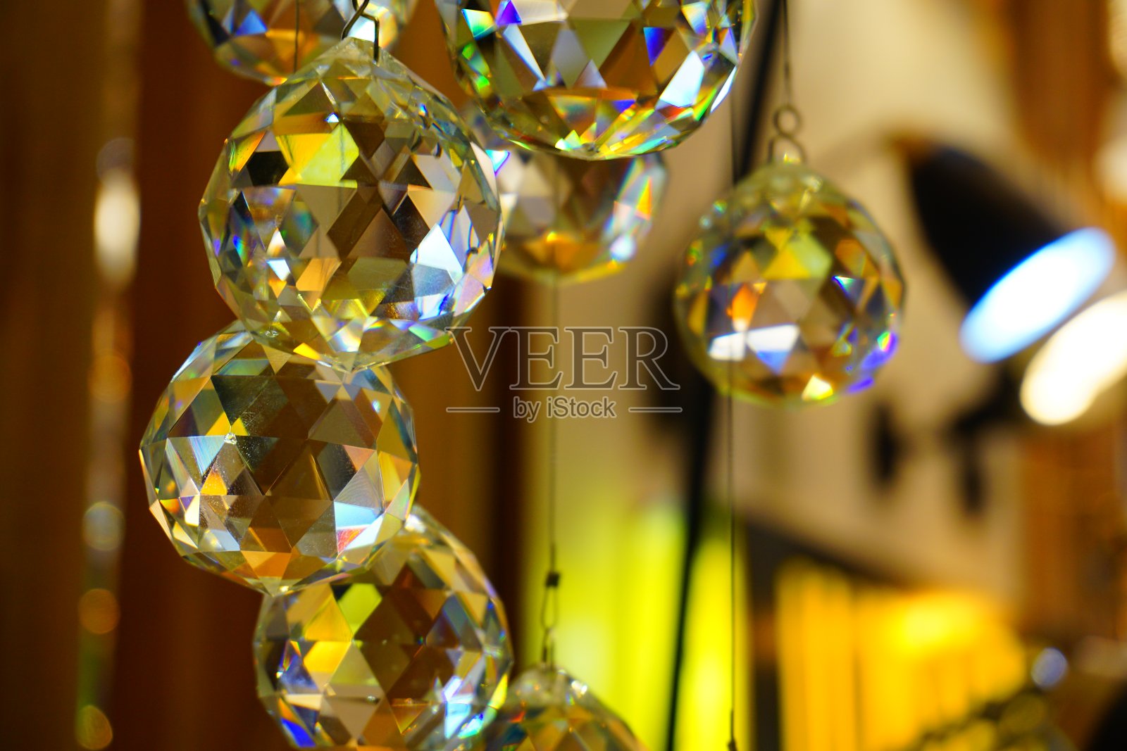 水晶吊灯Abstrac照片摄影图片