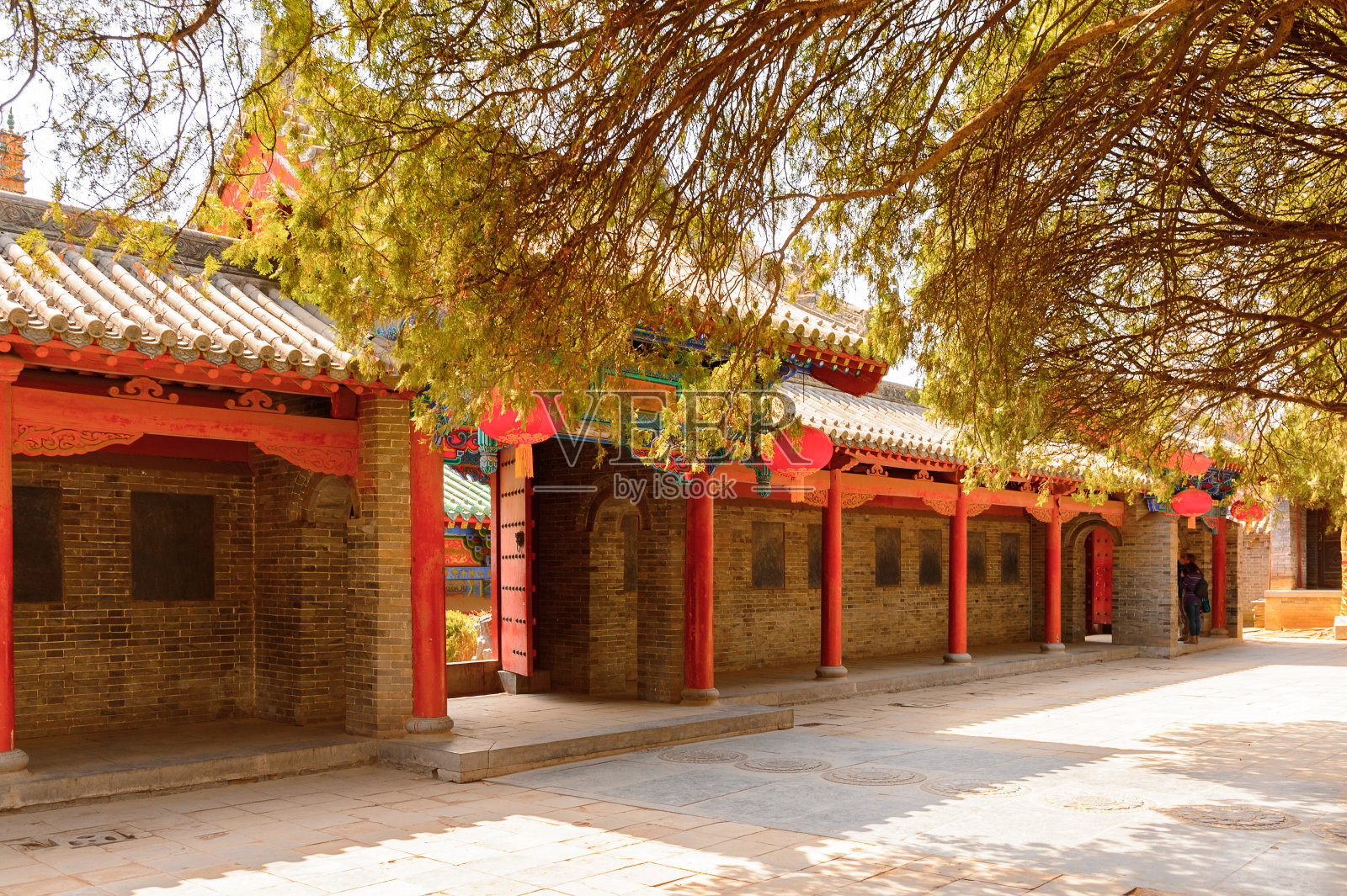 在正宗少林寺(少林寺)的宝塔,一个禅宗佛教寺庙。联合国教科文组织世界遗产照片摄影图片