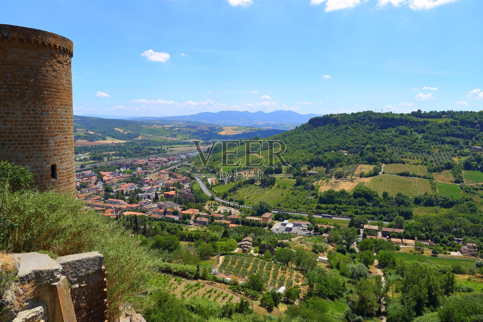 意大利奥维多翁布里亚城的城墙照片摄影图片