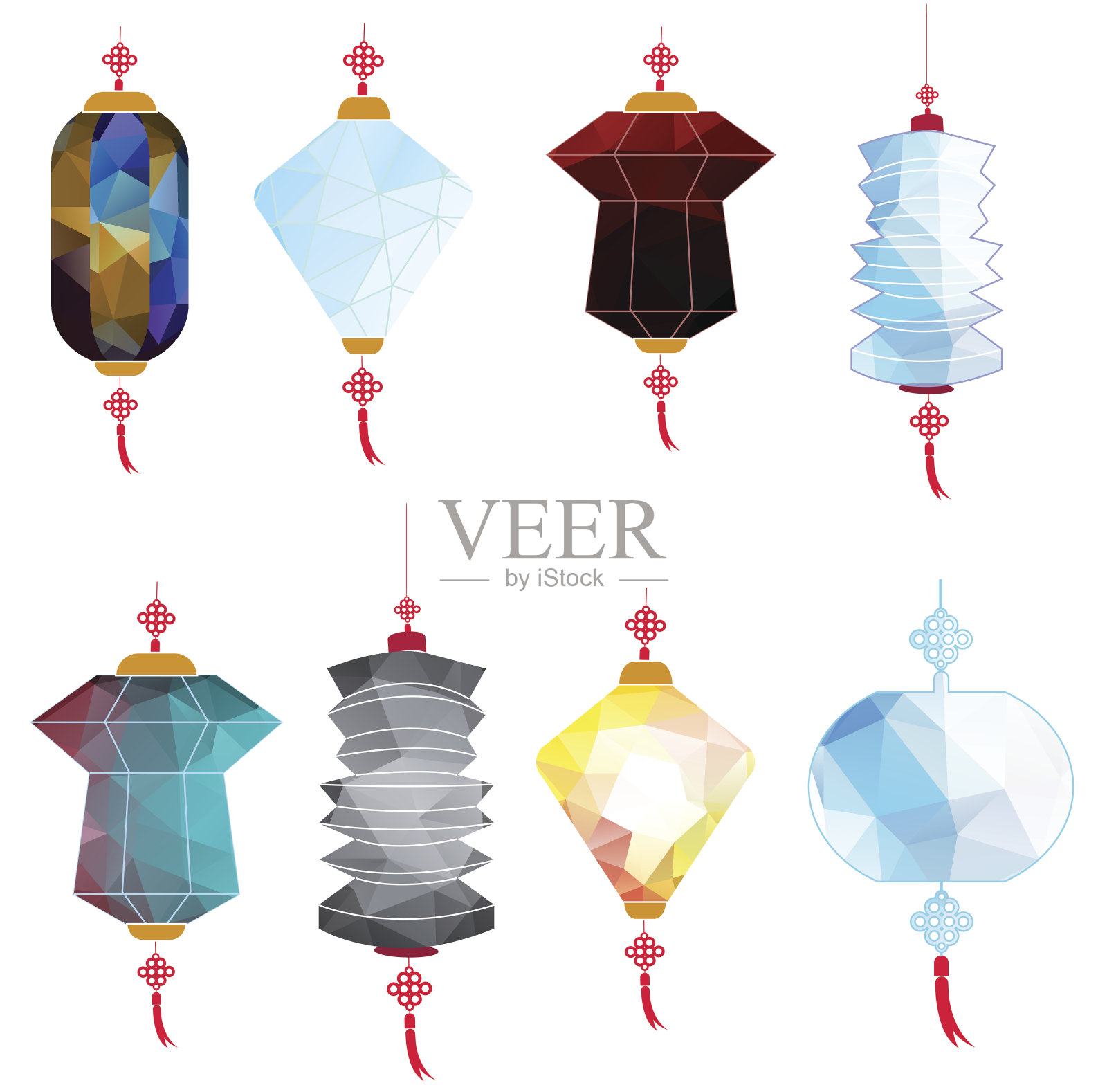 祝你中秋节或元宵节快乐!插画图片素材