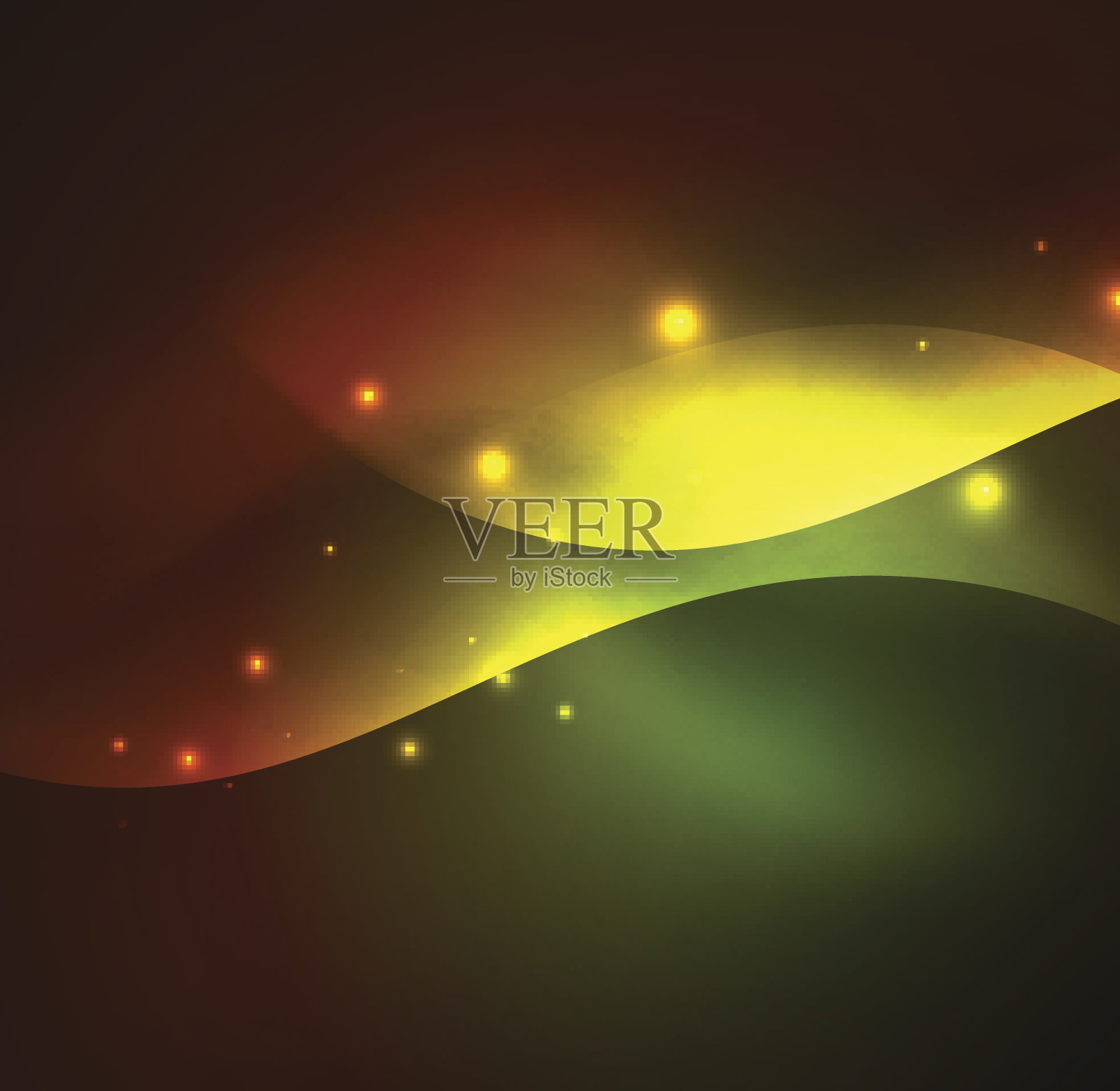 霓虹灯照亮波插画图片素材