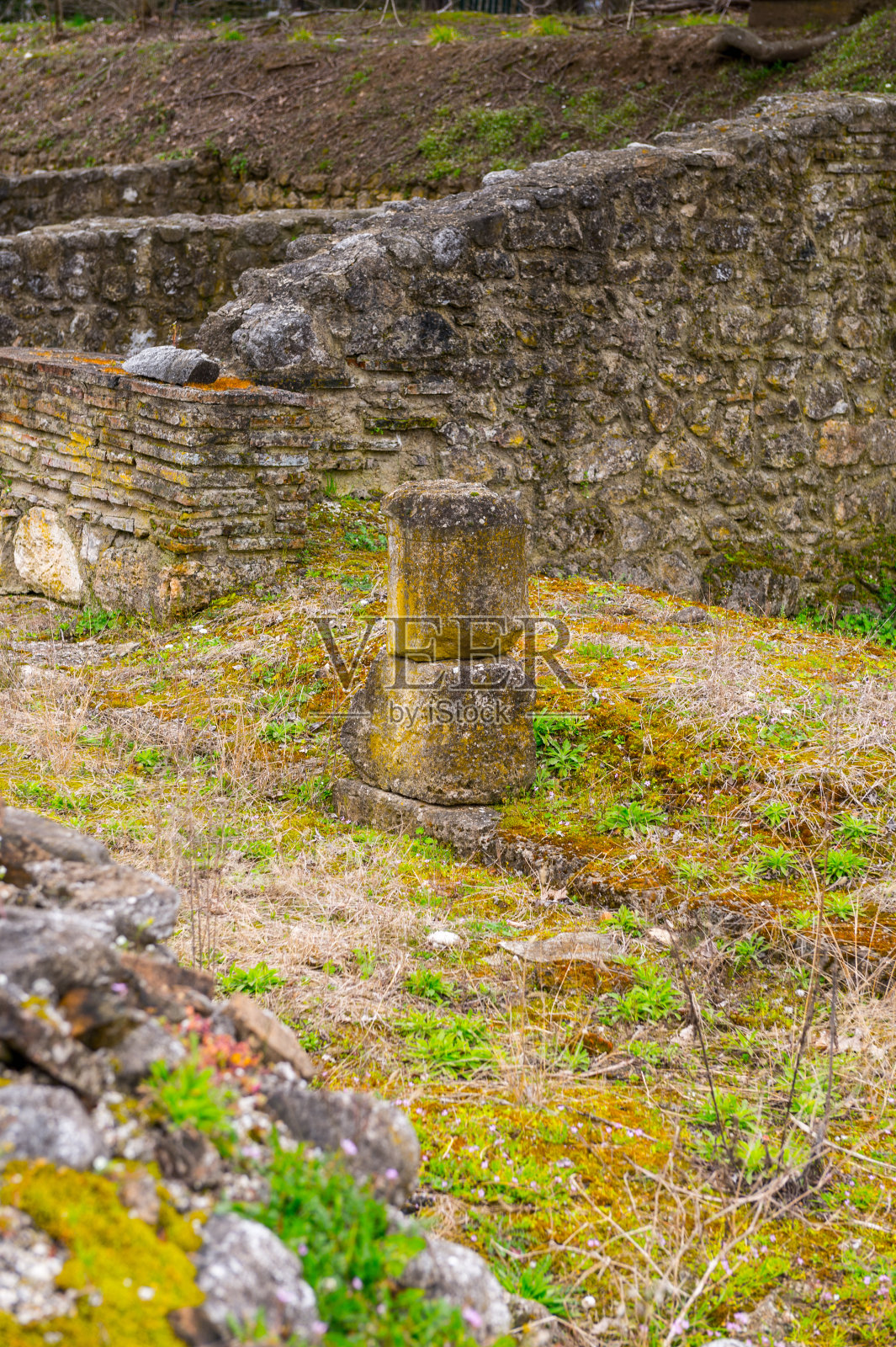 希腊迪昂考古遗址遗址照片摄影图片