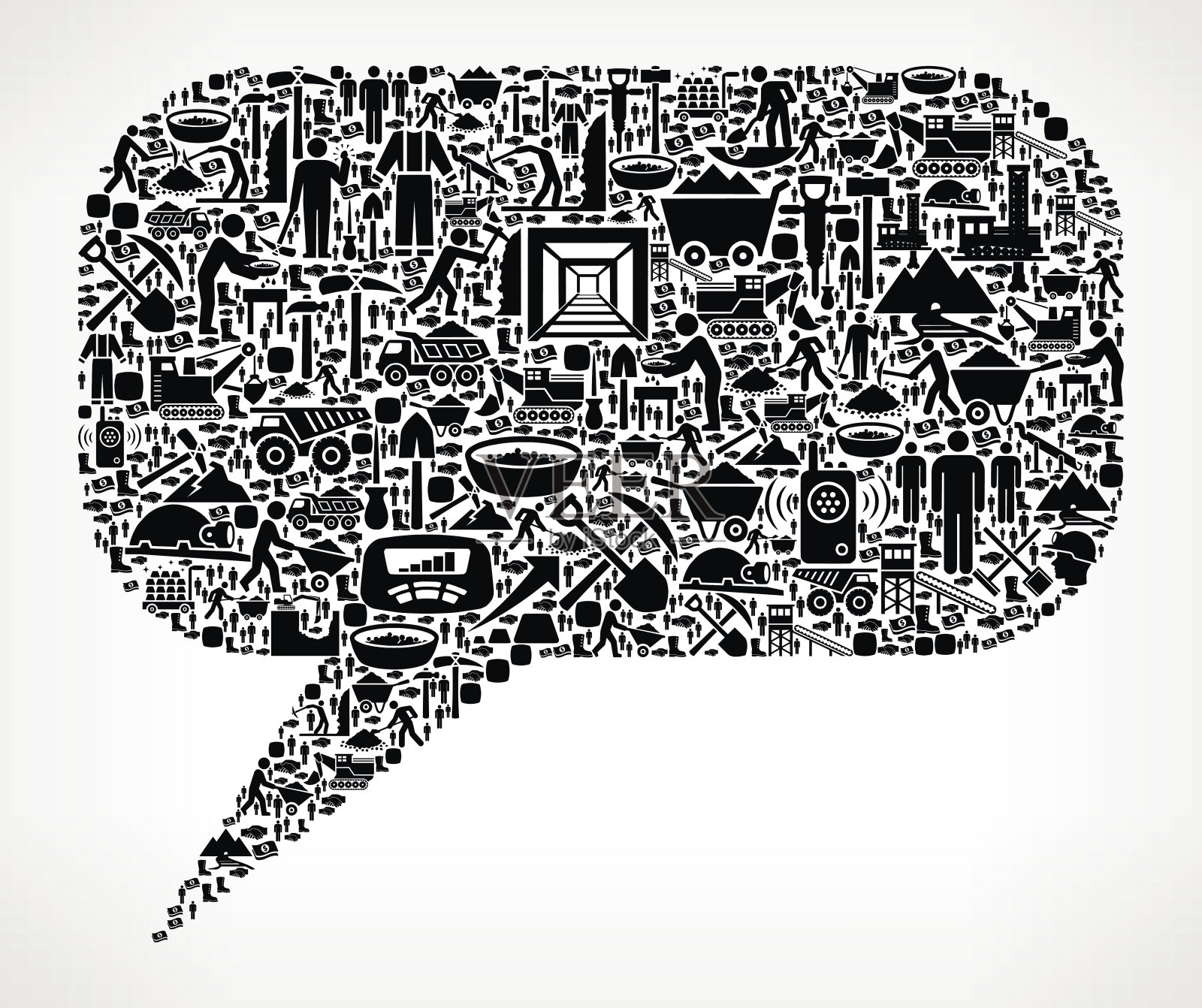 Chatbubbles矿业矢量图标模式插画图片素材