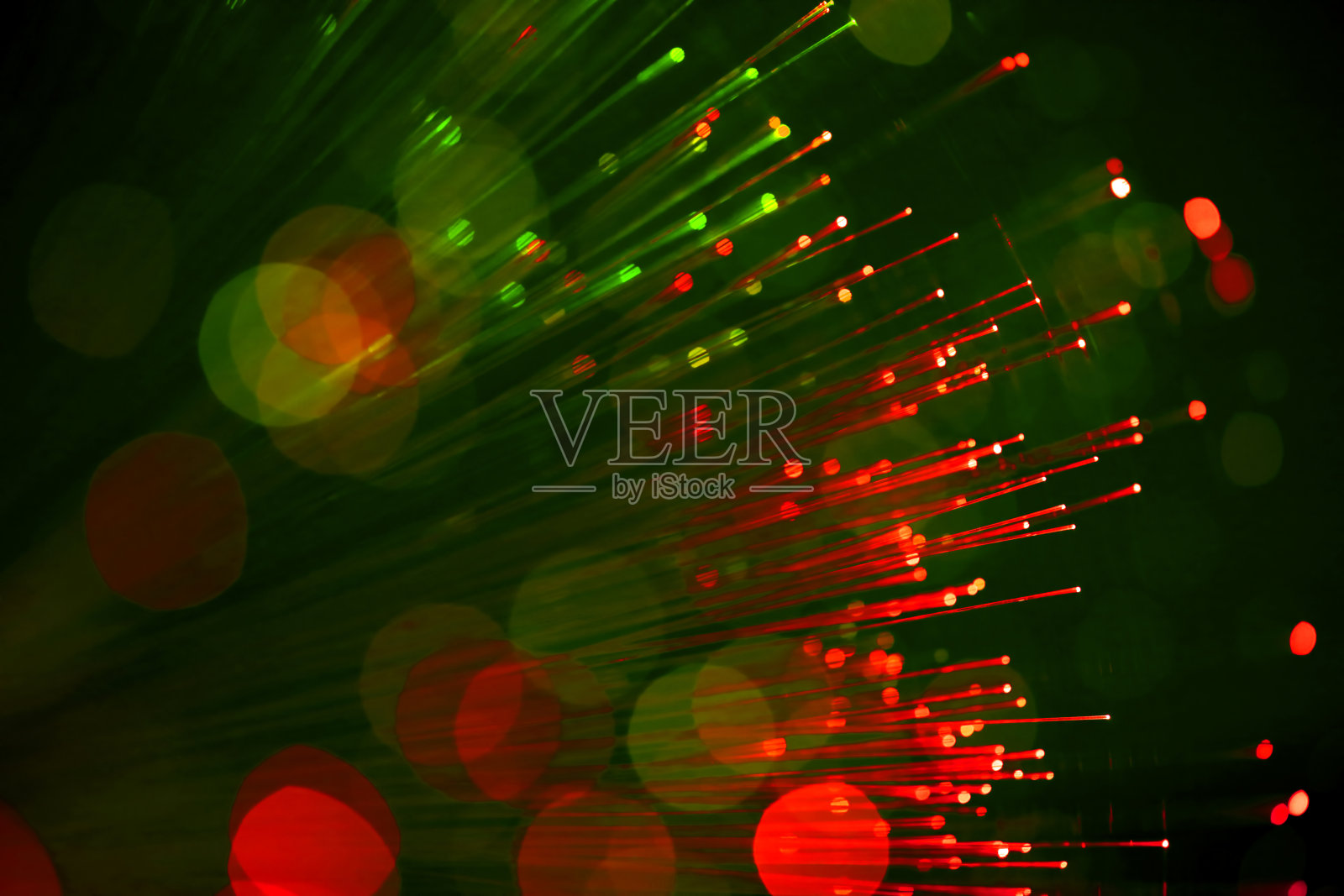 光纤抽象背景(红/绿)- 5000万像素照片摄影图片