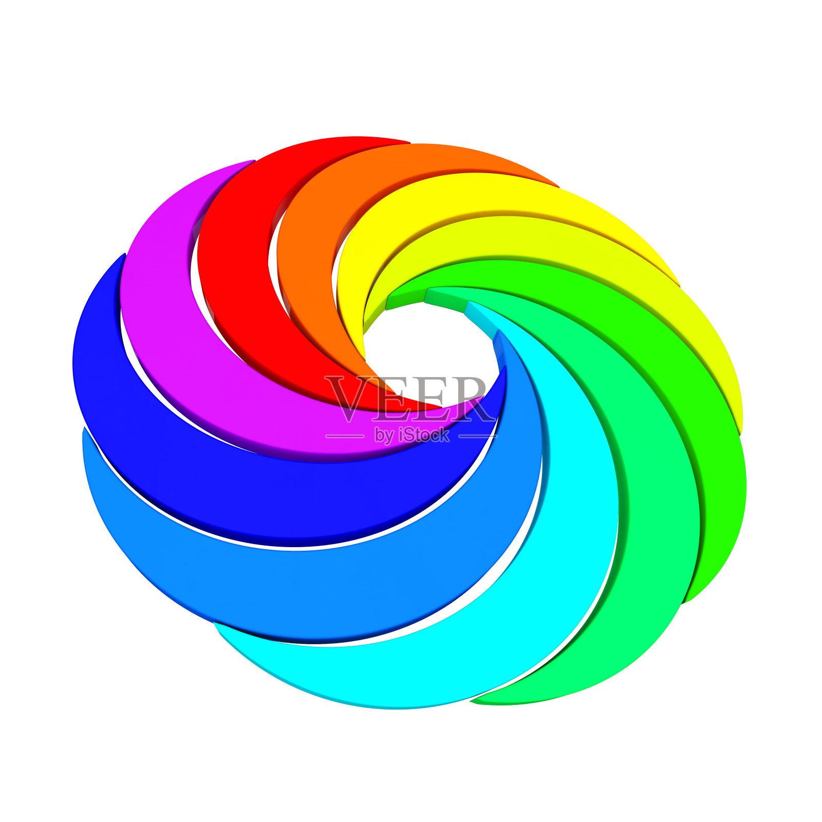 旋涡色光圈,3d渲染照片摄影图片