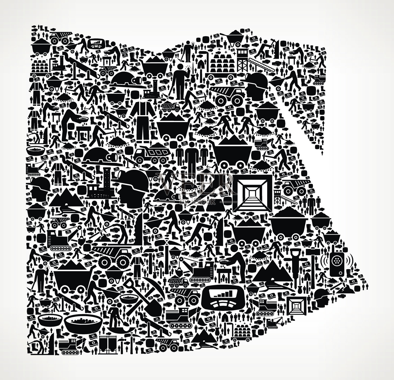 埃及矿业矢量图插画图片素材