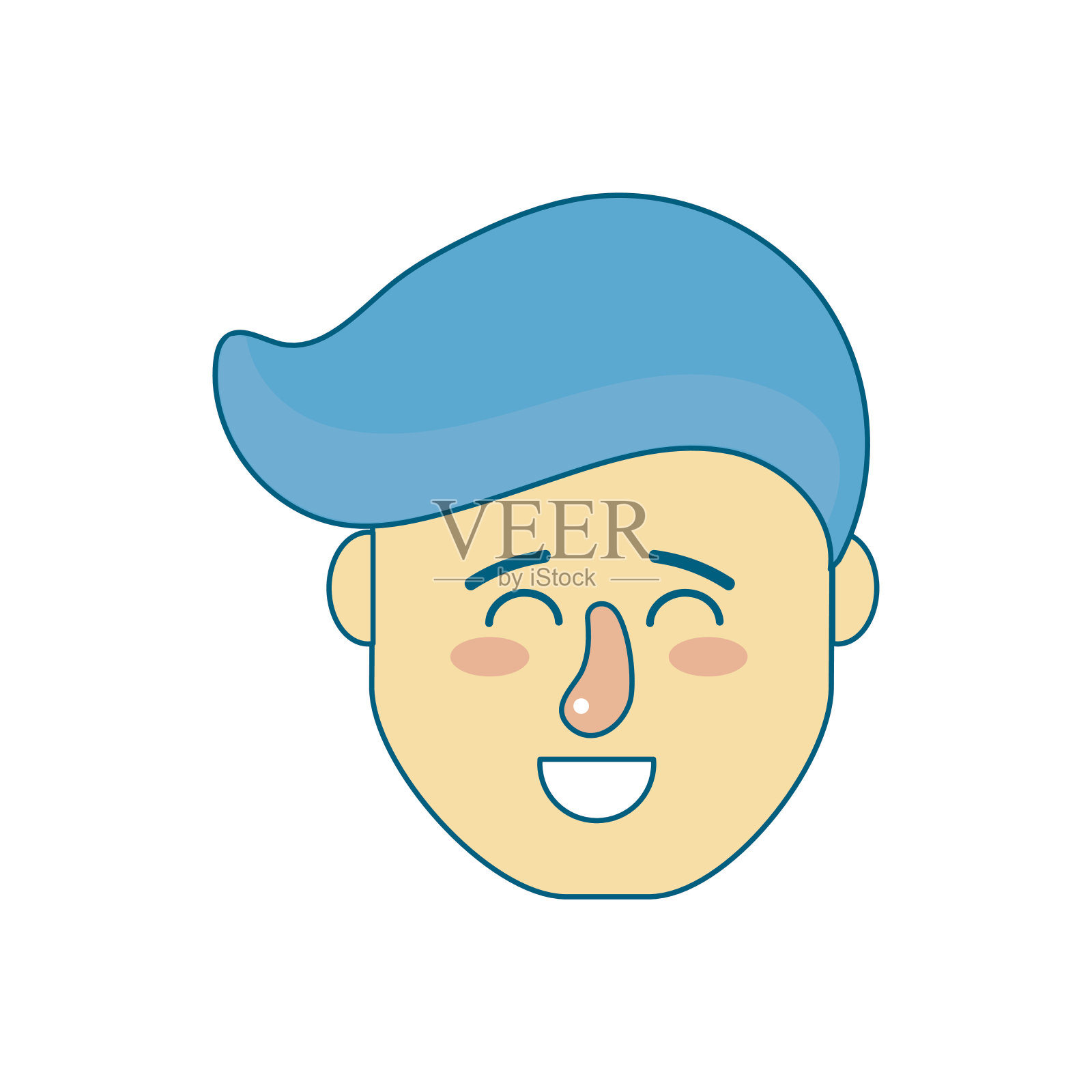 阿凡达男人头与发型设计插画图片素材