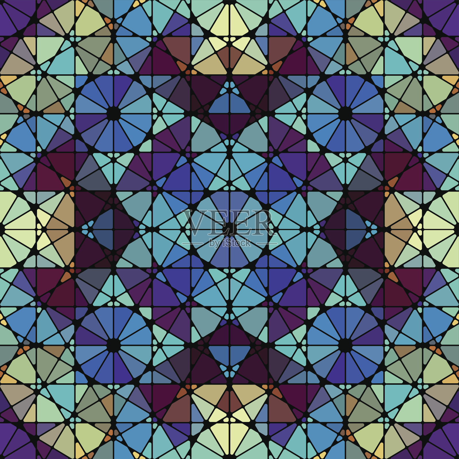 抽象的几何图案插画图片素材