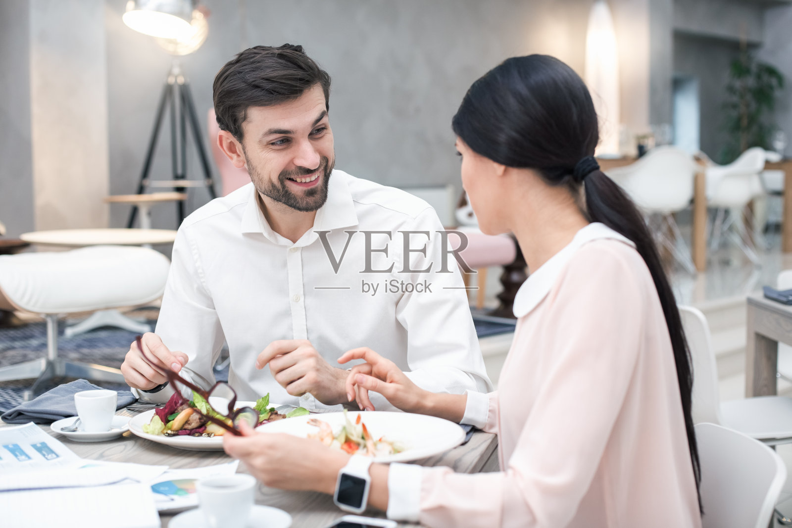 豪华餐厅商务会议照片摄影图片