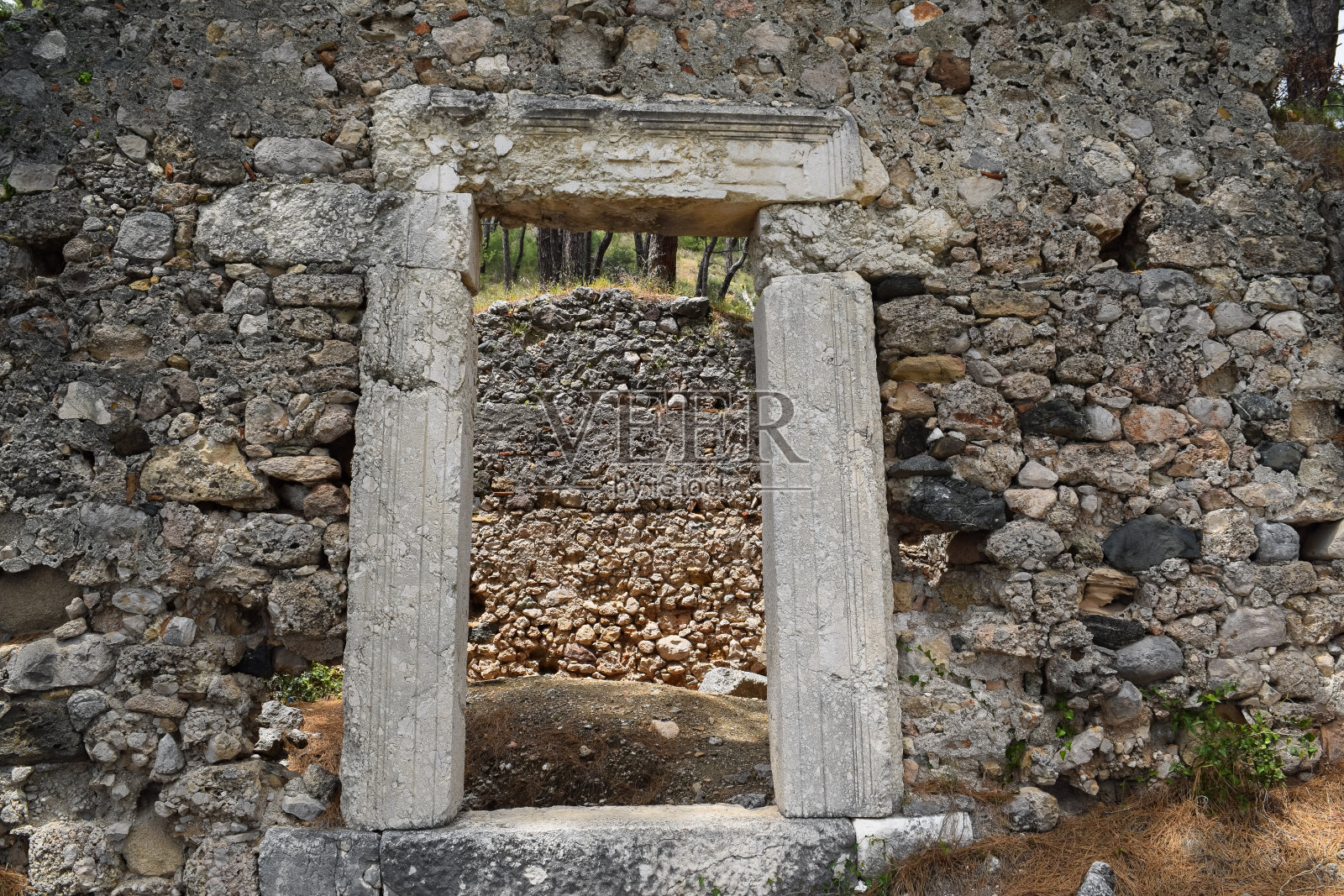 土耳其的性质。Phaselis古老的城市领土。地中海沿岸。小亚细亚照片摄影图片