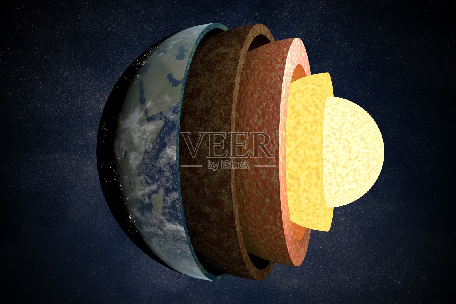 土层和结构。3 d渲染插图。照片摄影图片