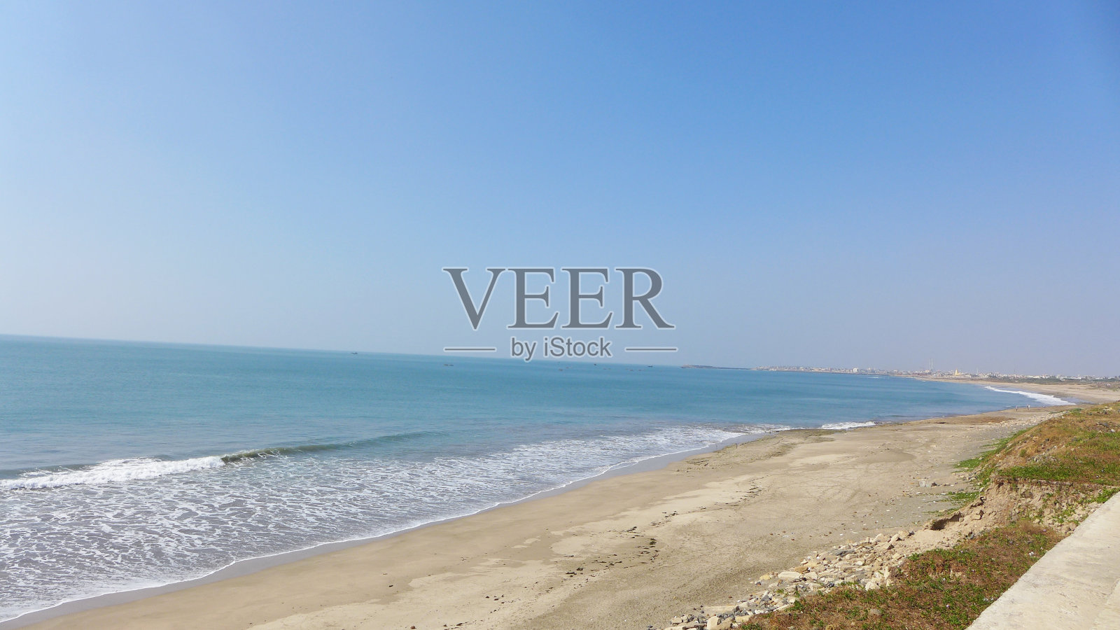 美丽的海滩,Somanath海岸,古吉拉特邦,印度照片摄影图片