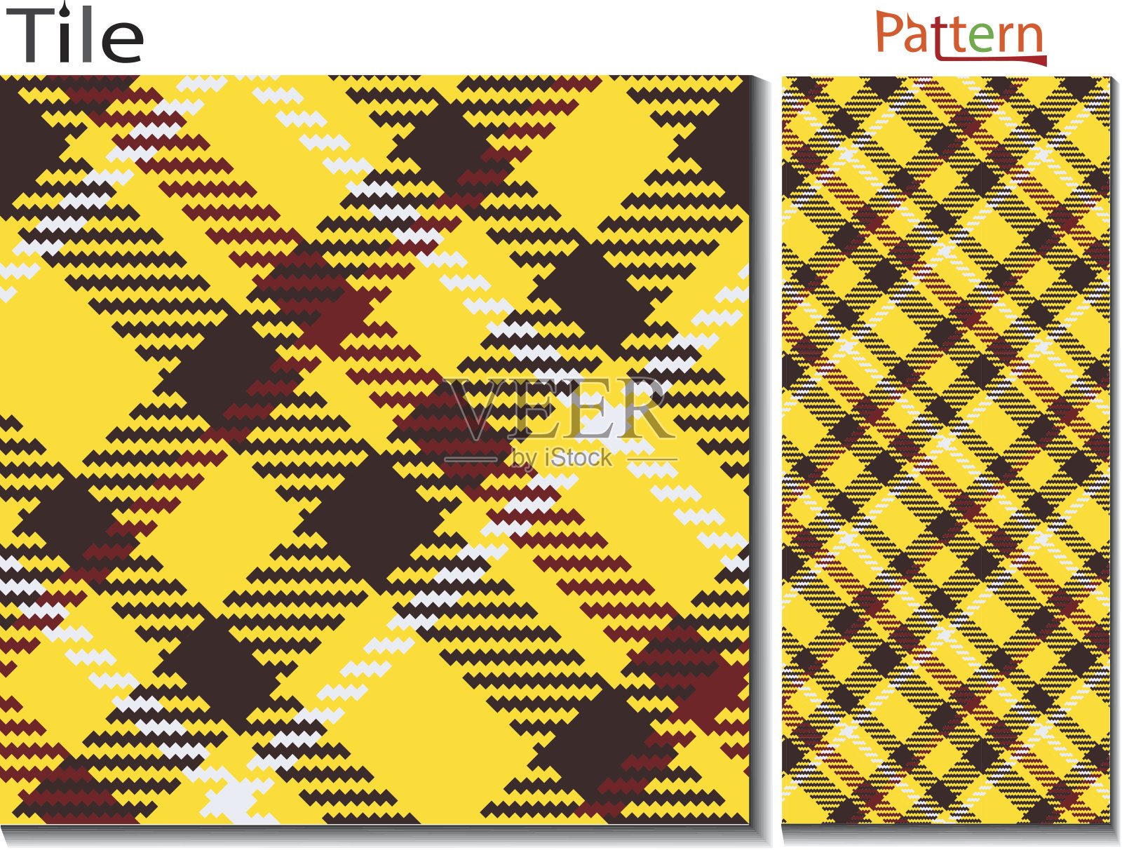 格子型格子图案向量是看起来像伐木工格子和水牛型格子图案,它是无缝格子图案和格子纹理图案纺织织物样本,这是对角格子图案像苏格兰格子时尚布为p插画图片素材