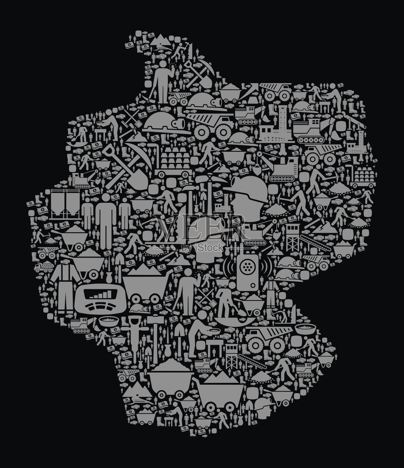德国矿业矢量图插画图片素材