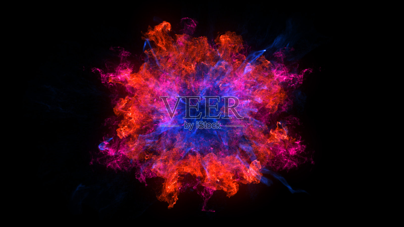 抽象背景与冲击波爆炸的黑色背景照片摄影图片