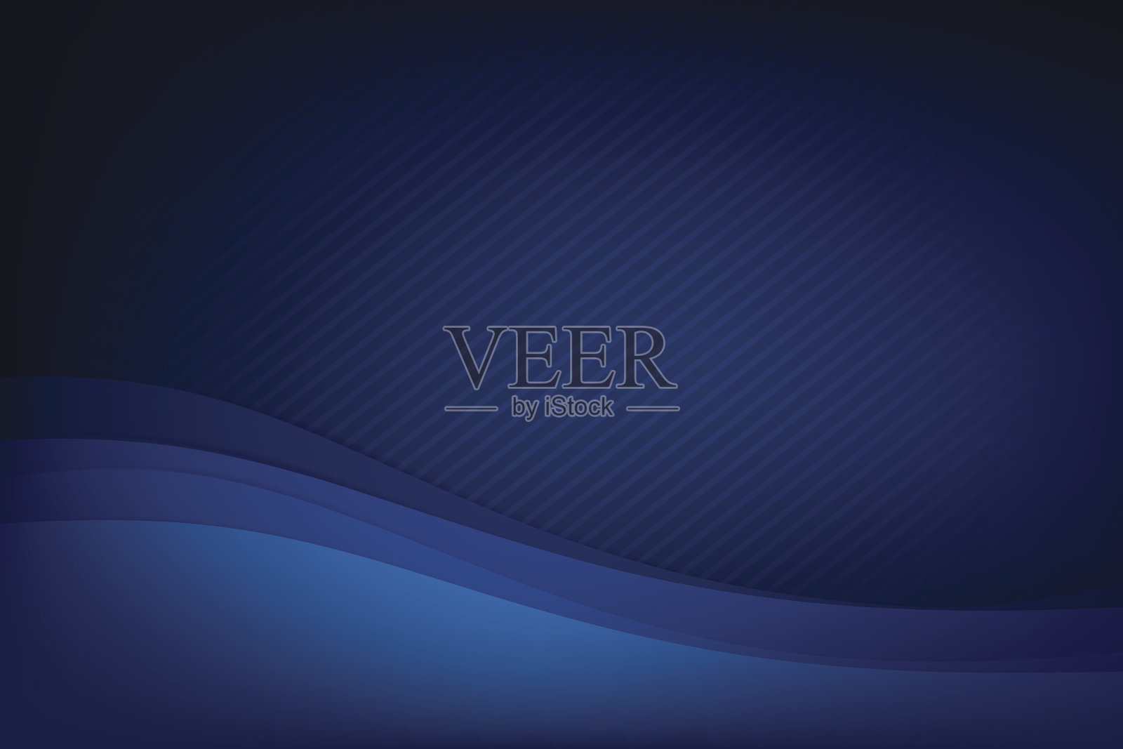 抽象的深蓝色背景曲线和重叠图层与基本的简单几何插图005插画图片素材