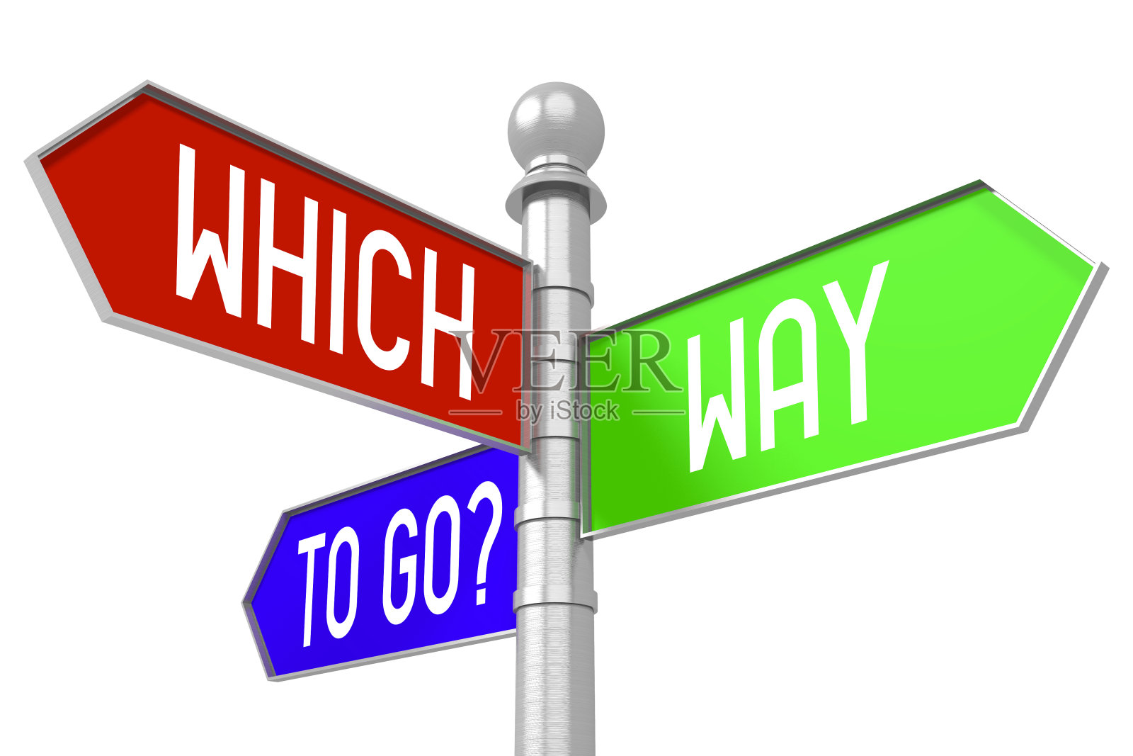 走哪条路,彩色路标照片摄影图片