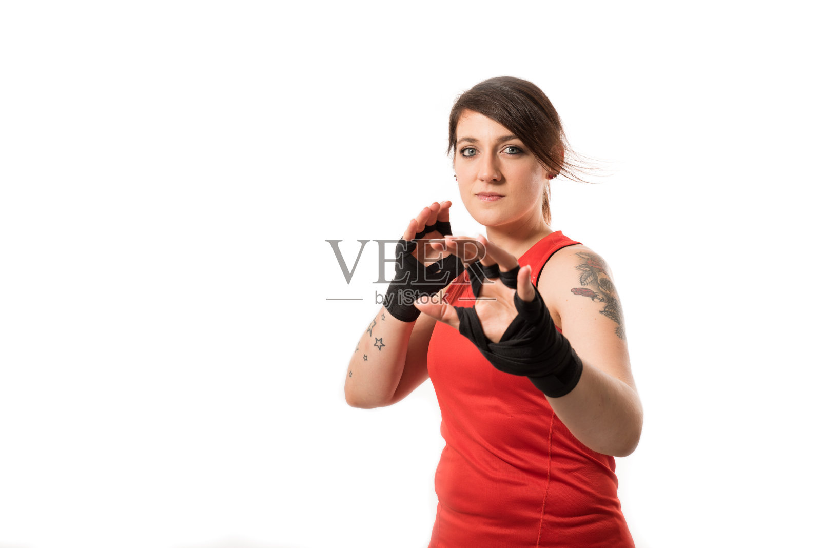 有武术技巧的女人照片摄影图片