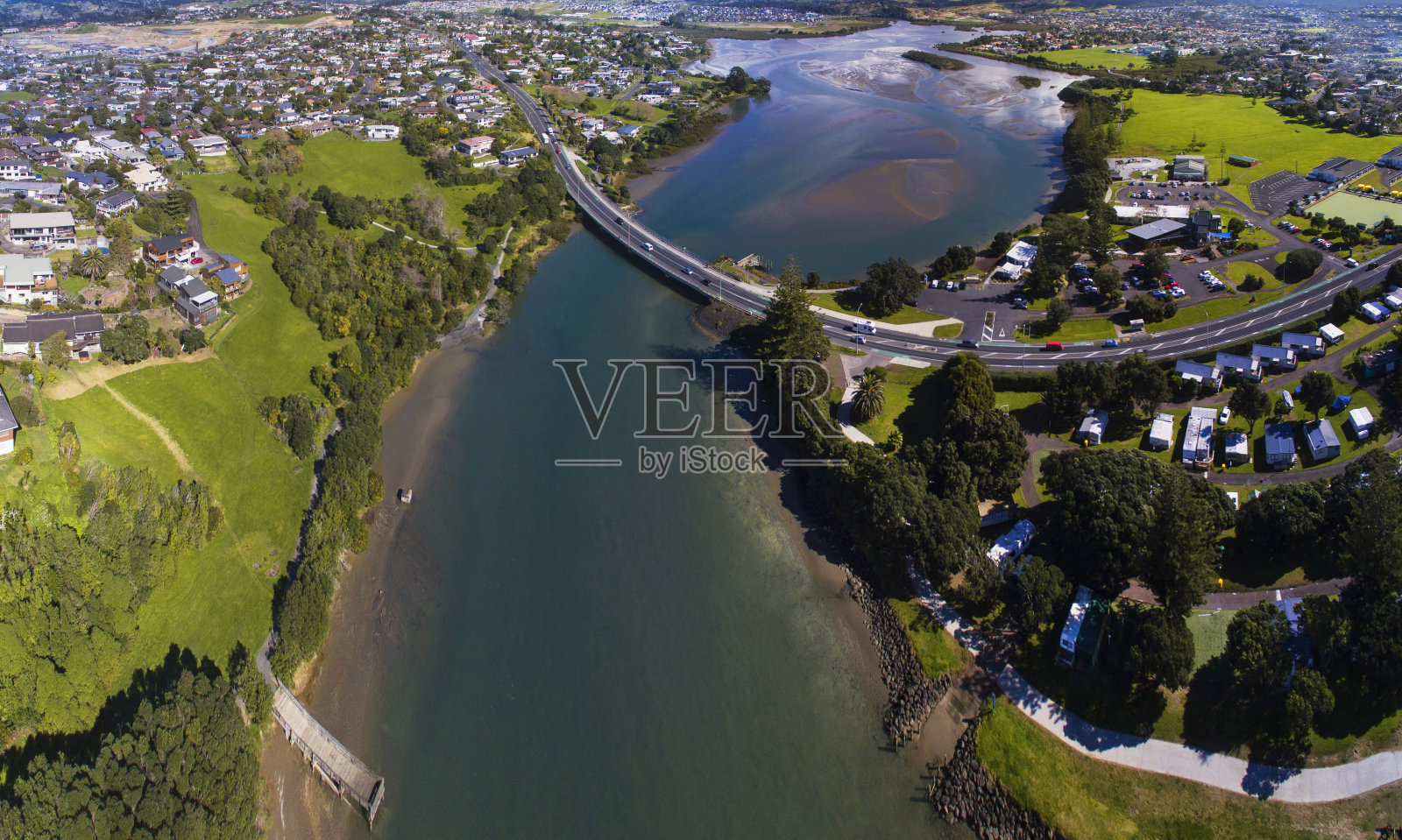 Orewa海滩,北奥克兰,新西兰。照片摄影图片