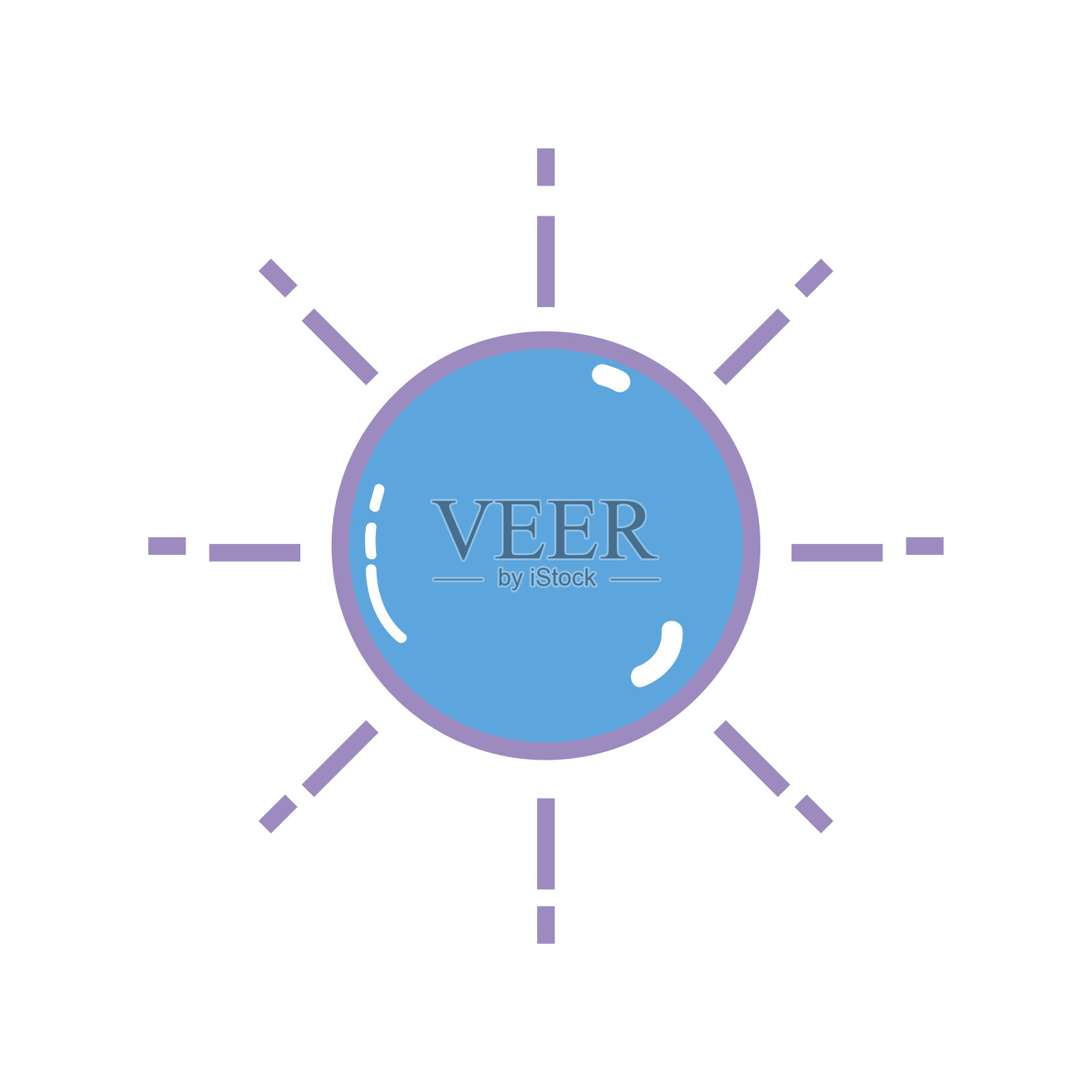 可爱的阳光和自然的天气插画图片素材