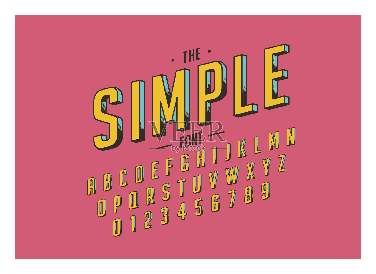 大胆的字母设计元素图片