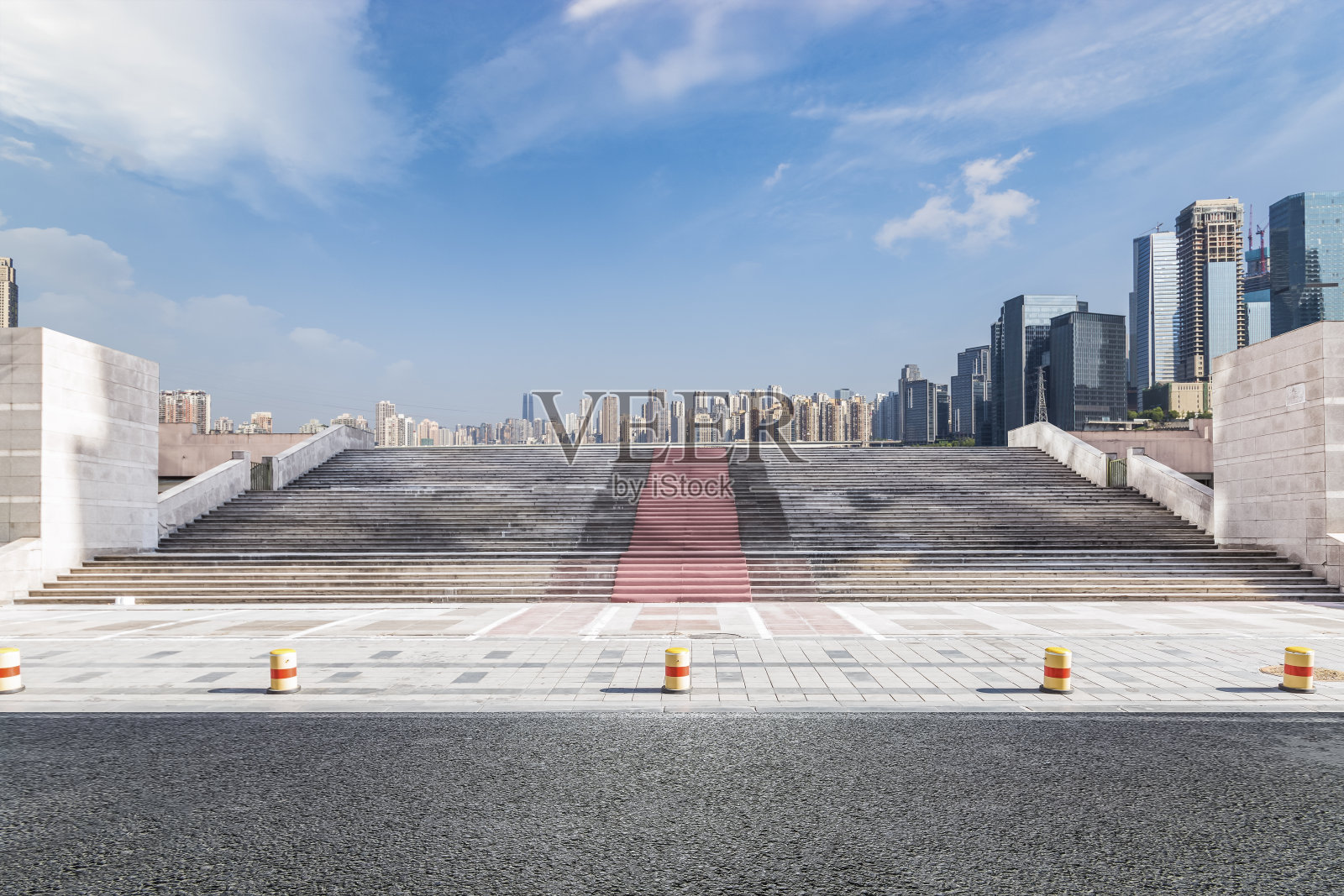 中国重庆,全景天际线和空路建筑照片摄影图片