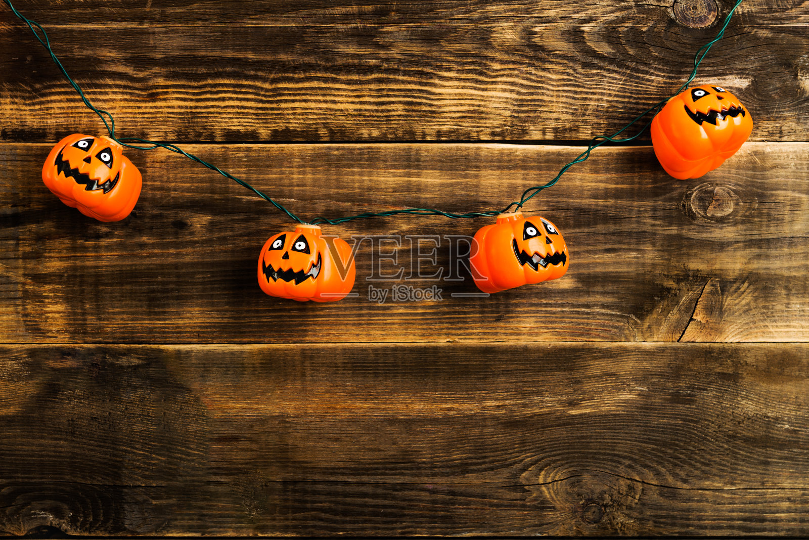 带有可爱小南瓜的万圣节卡片照片摄影图片