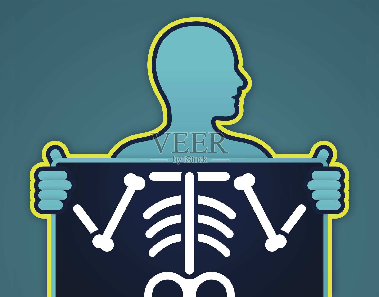 医用x射线医疗插画图片素材