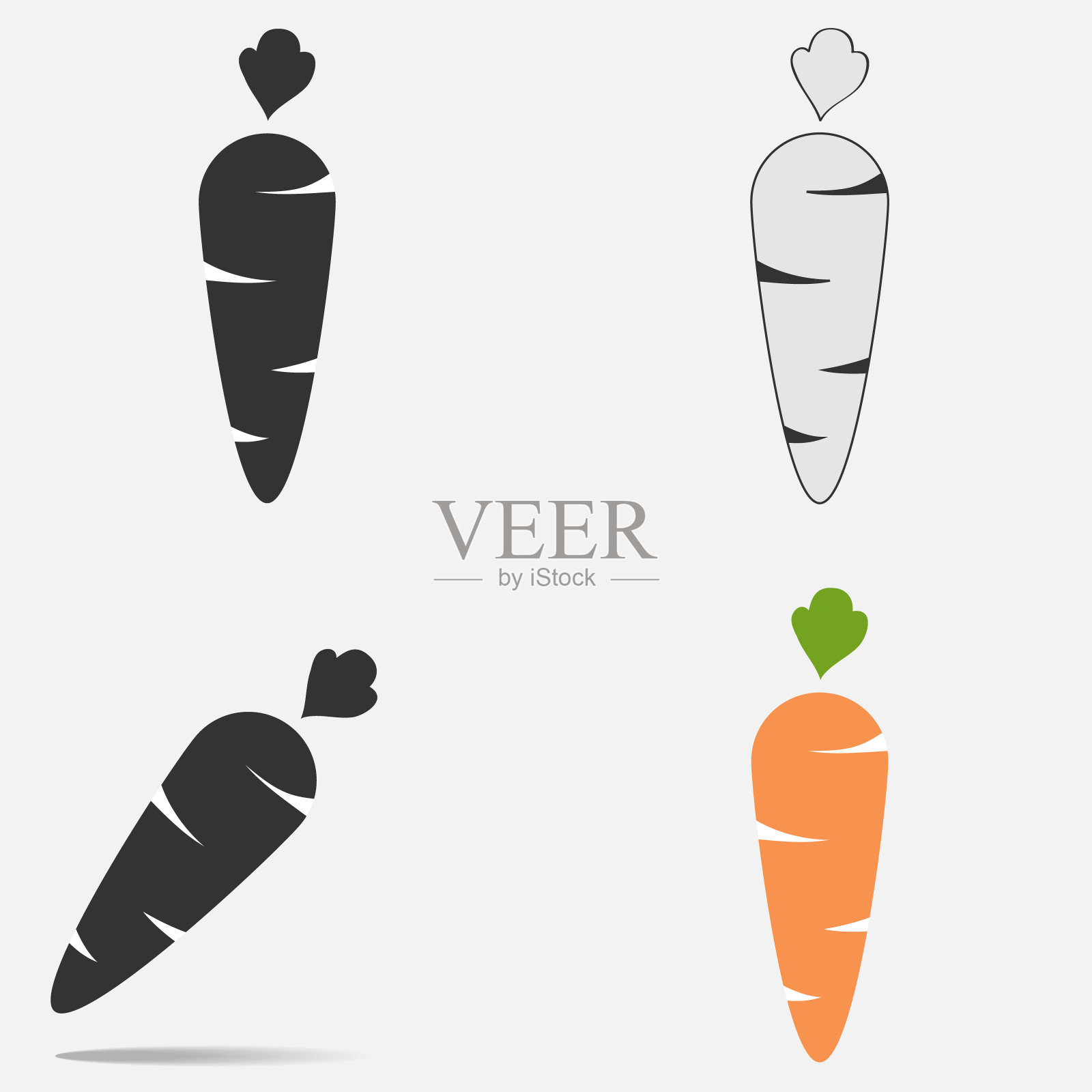 胡萝卜图标插画图片素材