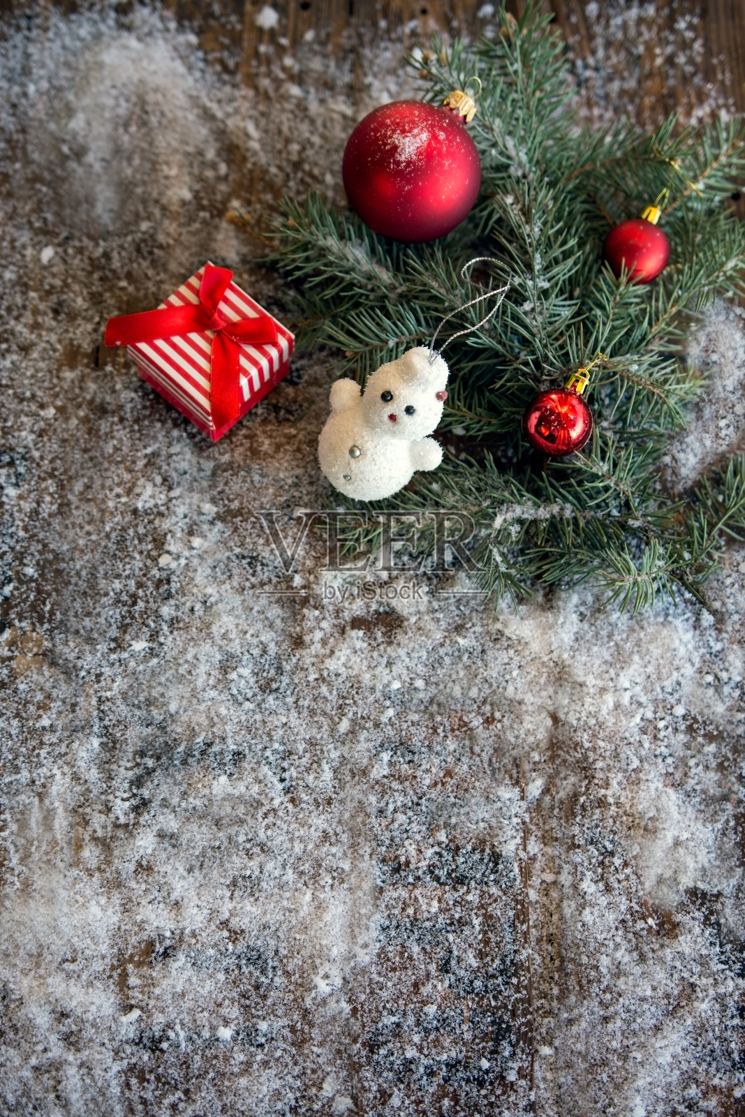 冬季装饰贺卡庆祝新年照片摄影图片