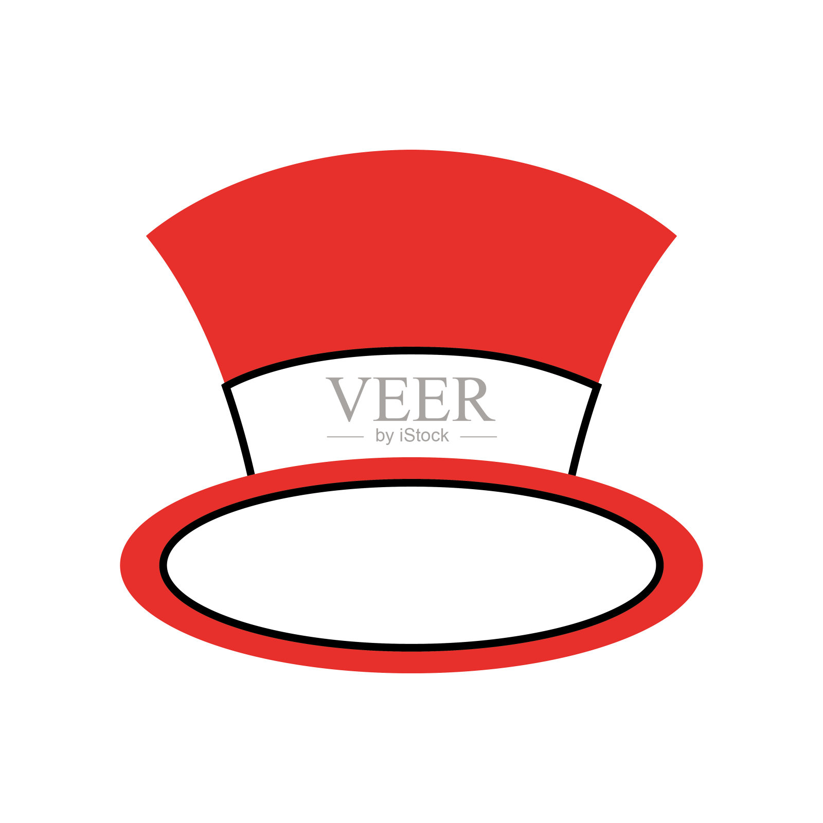 雪人的圣诞礼帽配件插画图片素材