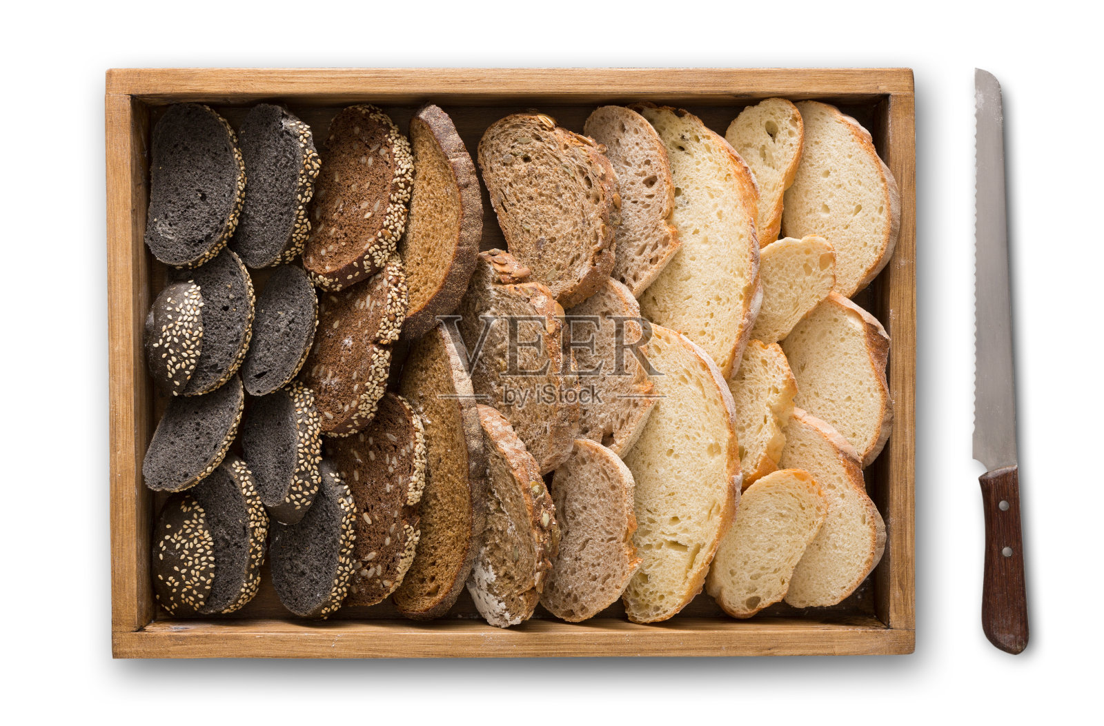 面包店的概念。切片面包梯度背景照片摄影图片