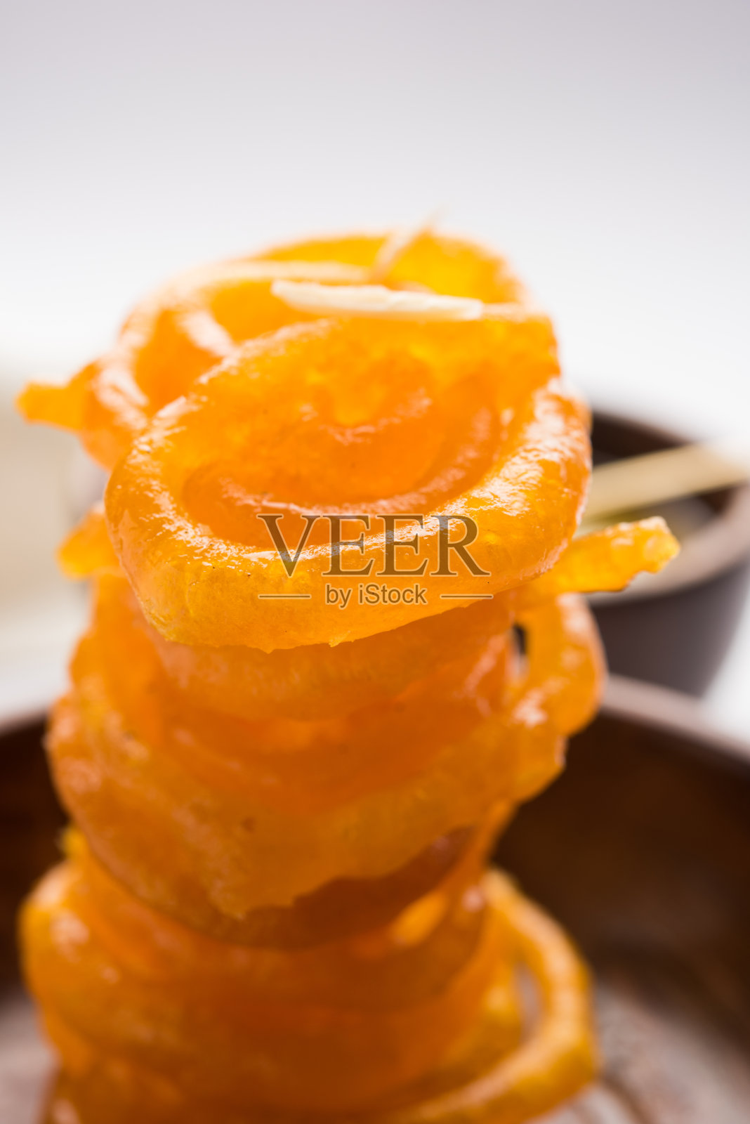 Jalebi或Jilbi或imarati的库存照片,在纯酥油油炸的印度甜食,选择性的焦点照片摄影图片