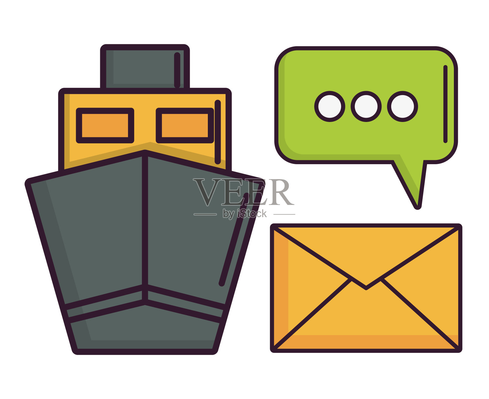 物流运输设计插画图片素材