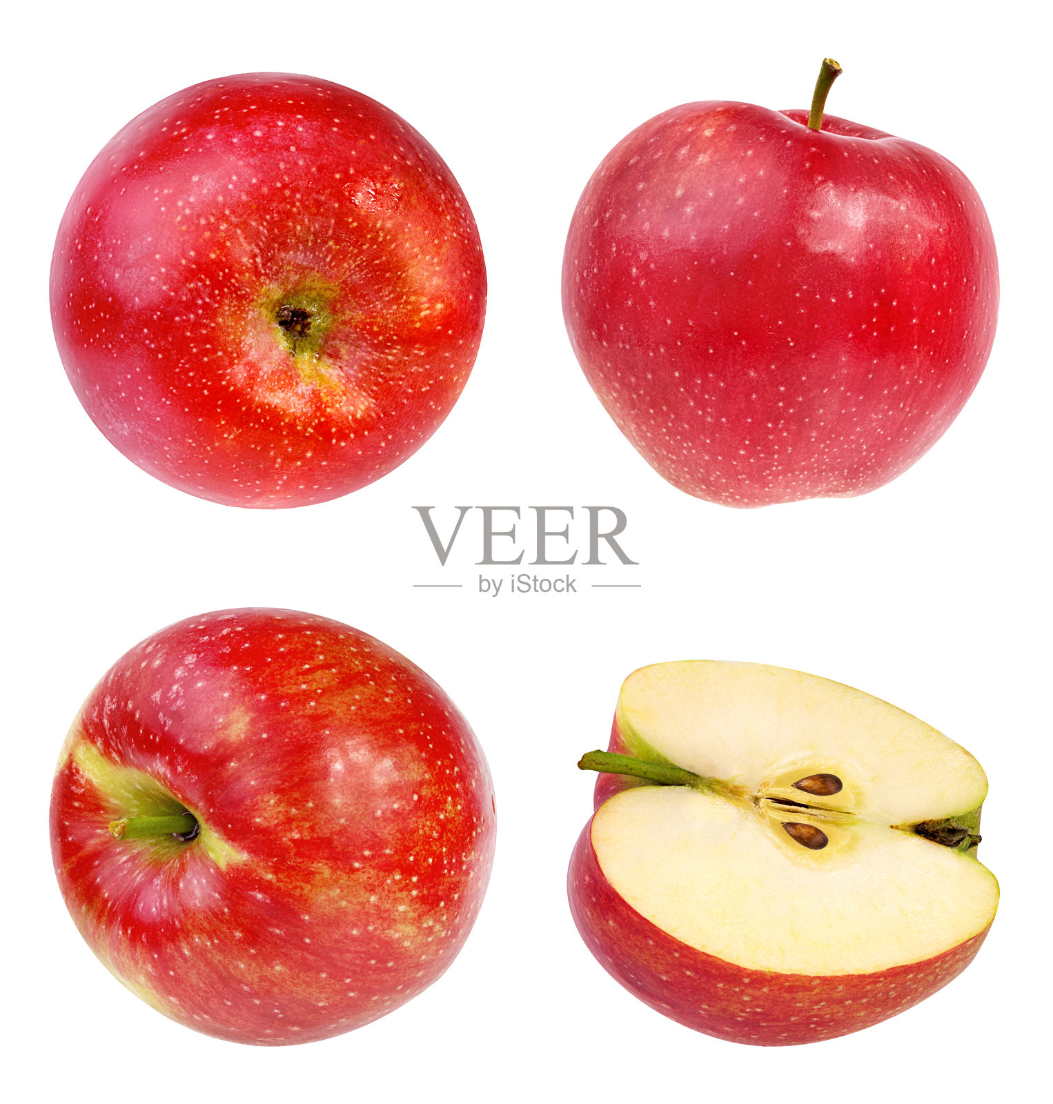 新鲜苹果孤立在白色照片摄影图片