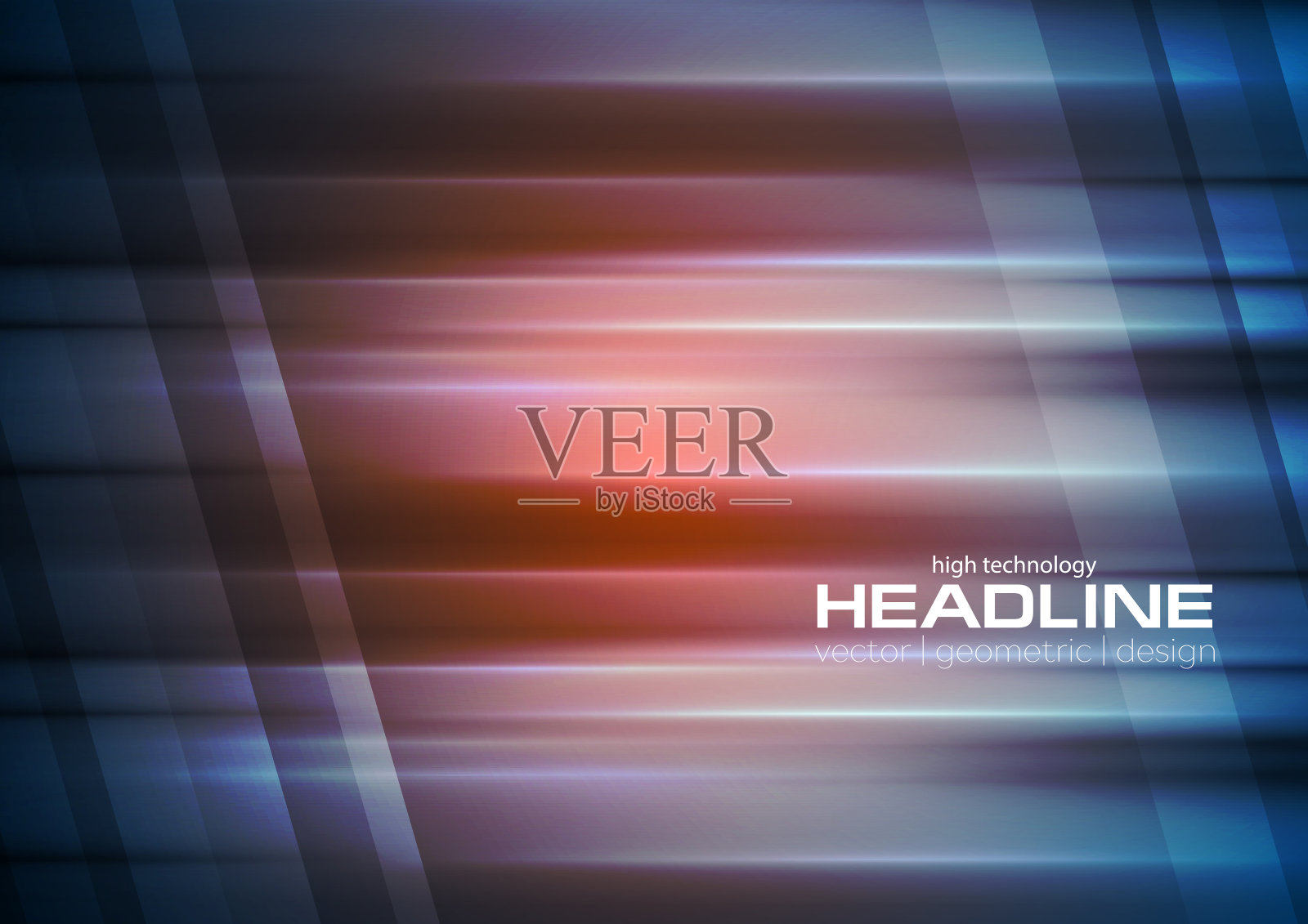 红色和蓝色技术的未来背景插画图片素材