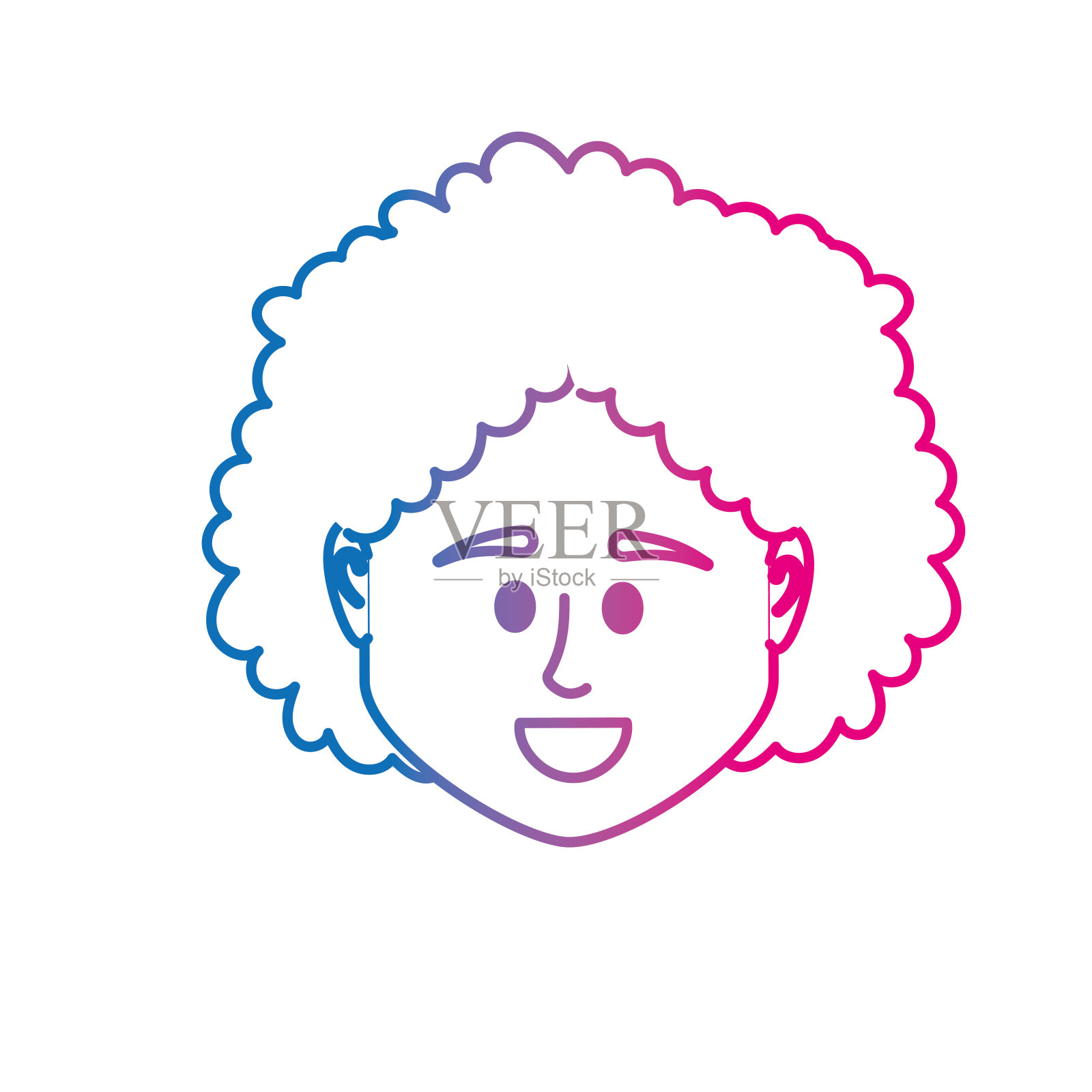 Line头像女人头到社交用户设计元素图片