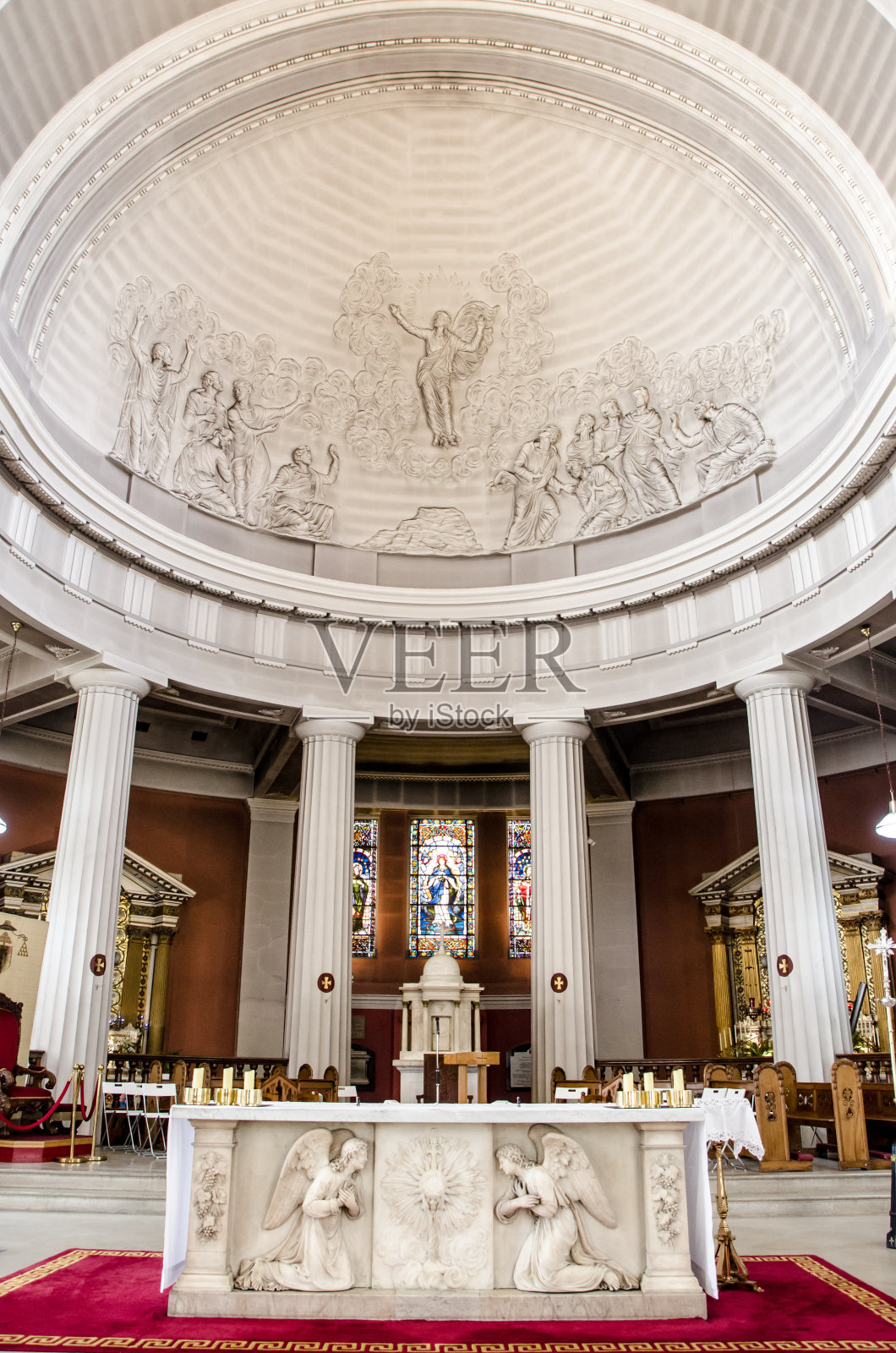 都柏林圣玛丽大教堂内部照片摄影图片