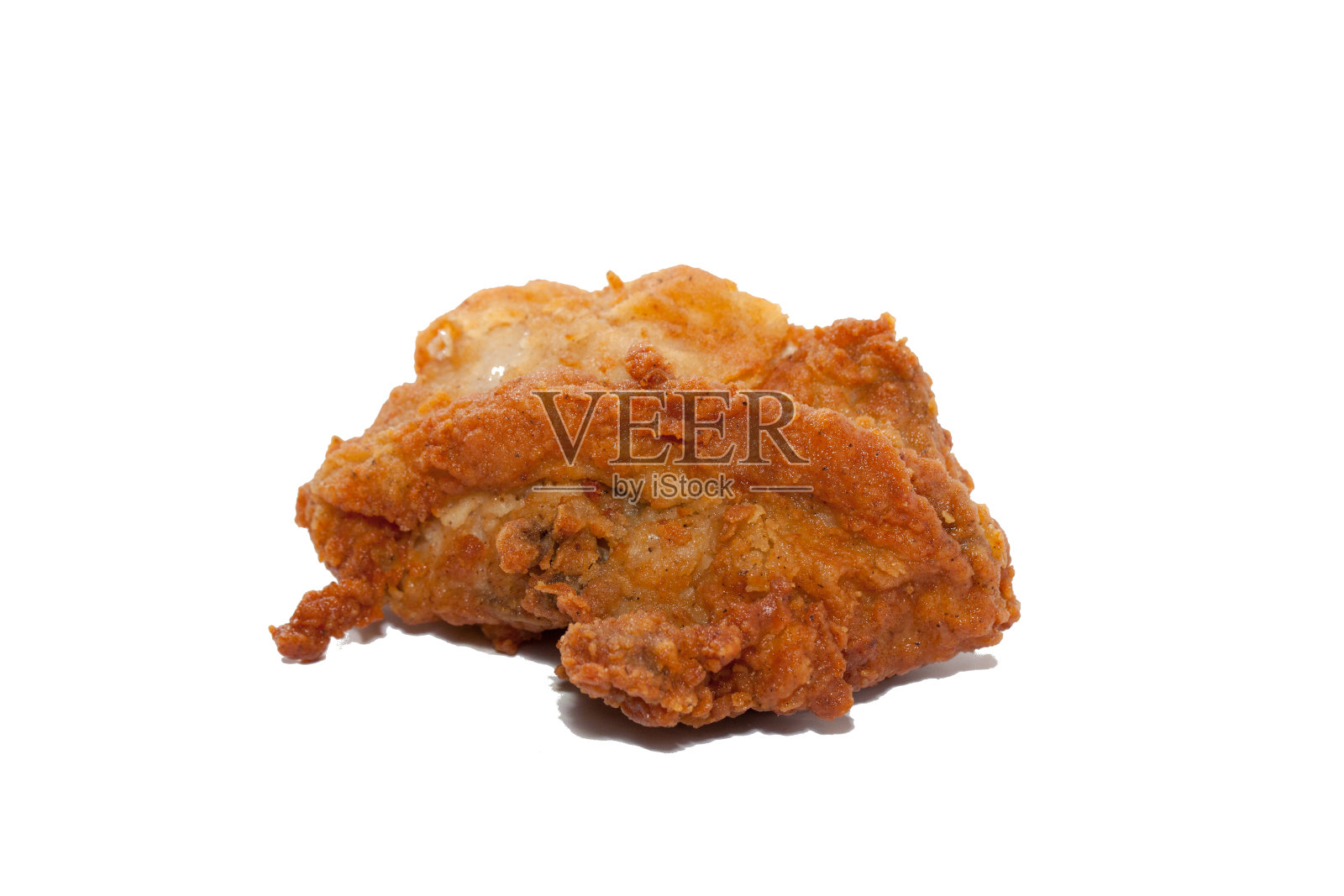 麻辣炸鸡孤立在白色背景上照片摄影图片