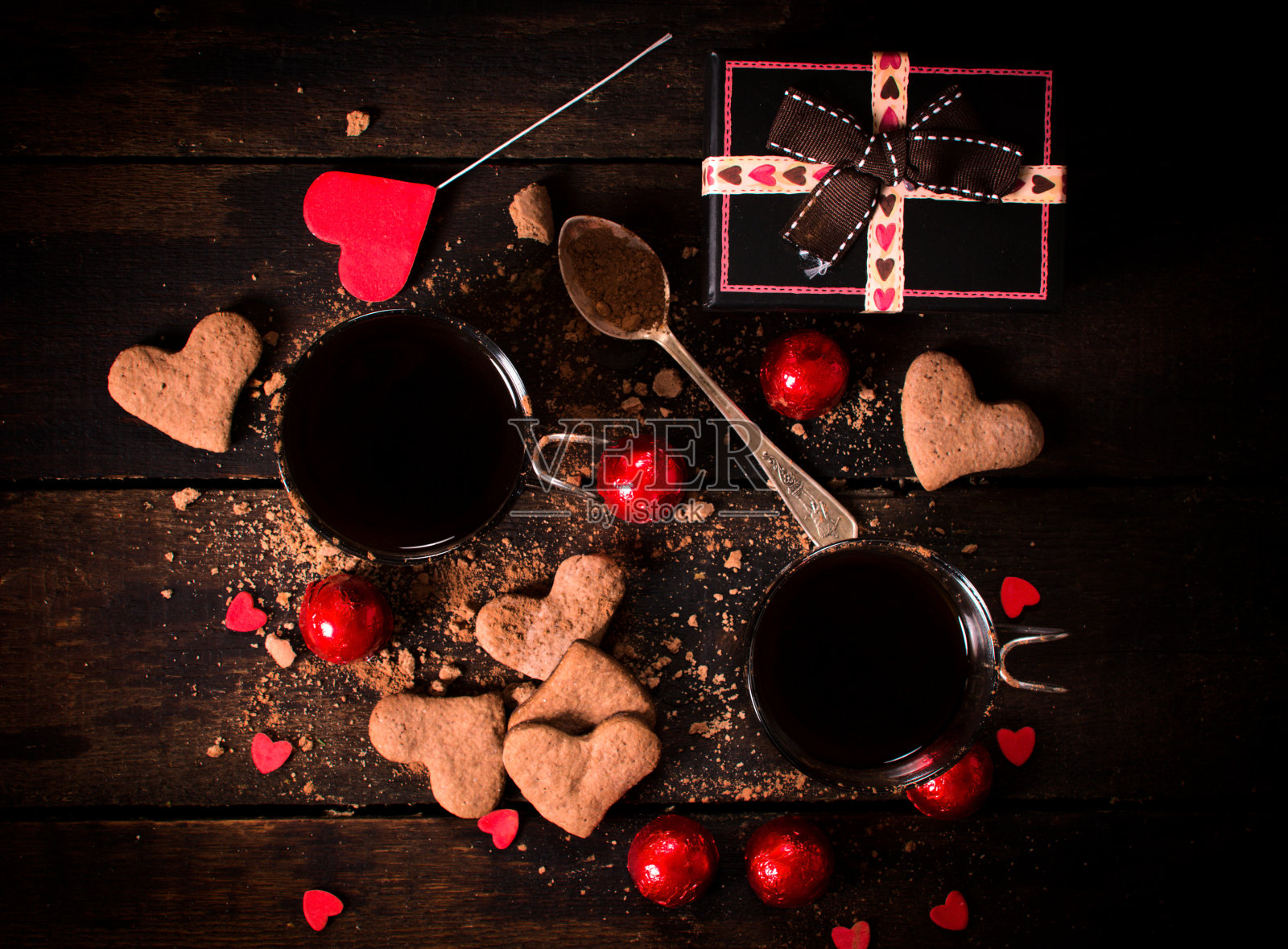 热可可和饼干照片摄影图片