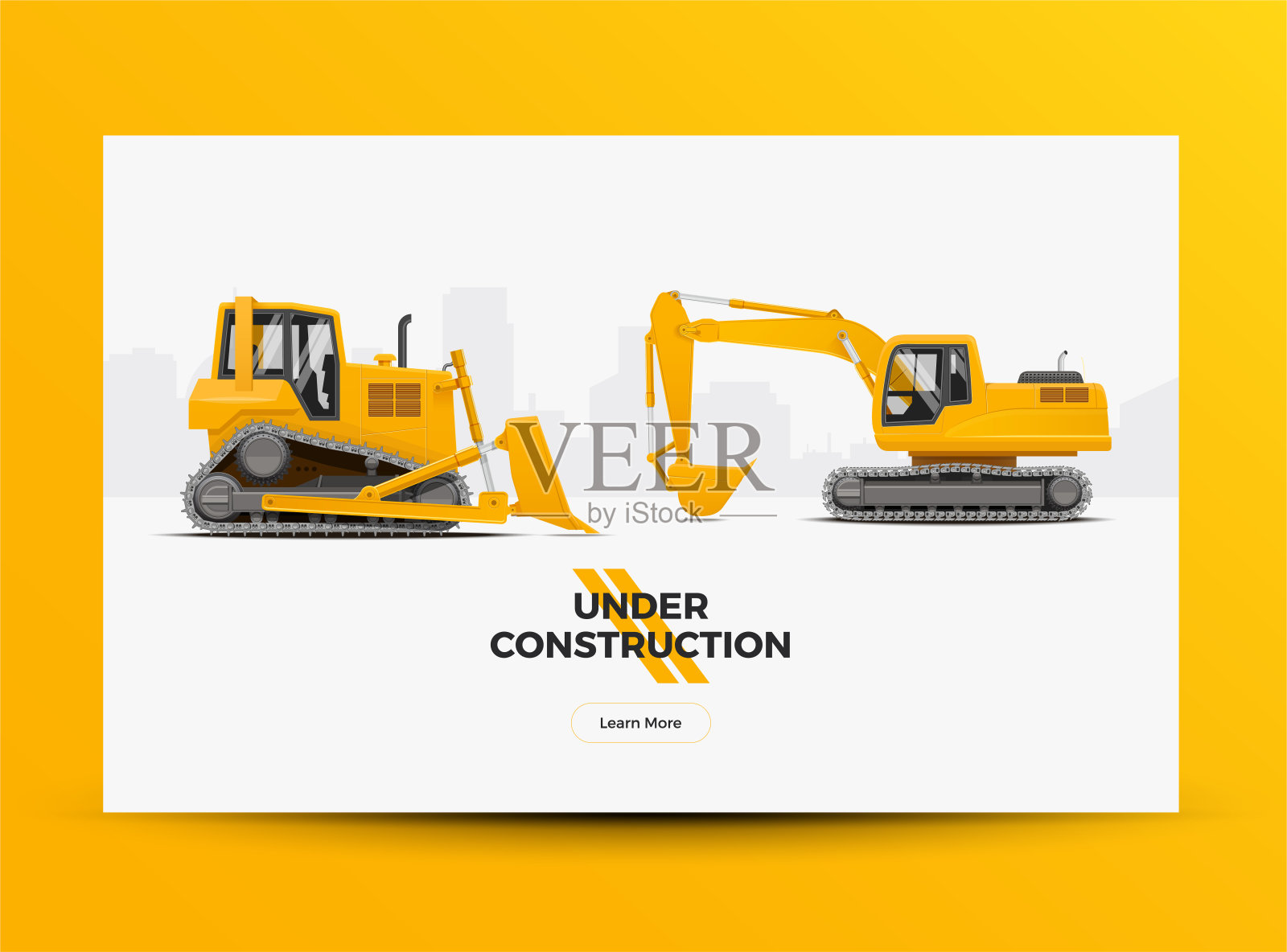 正在建设的网站网站横幅。现代风格矢量插图。插画图片素材