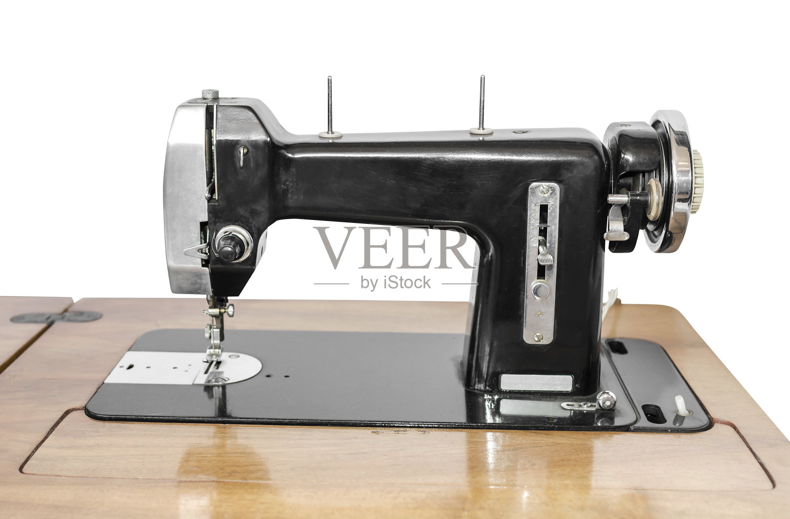 旧的缝纫机。照片摄影图片