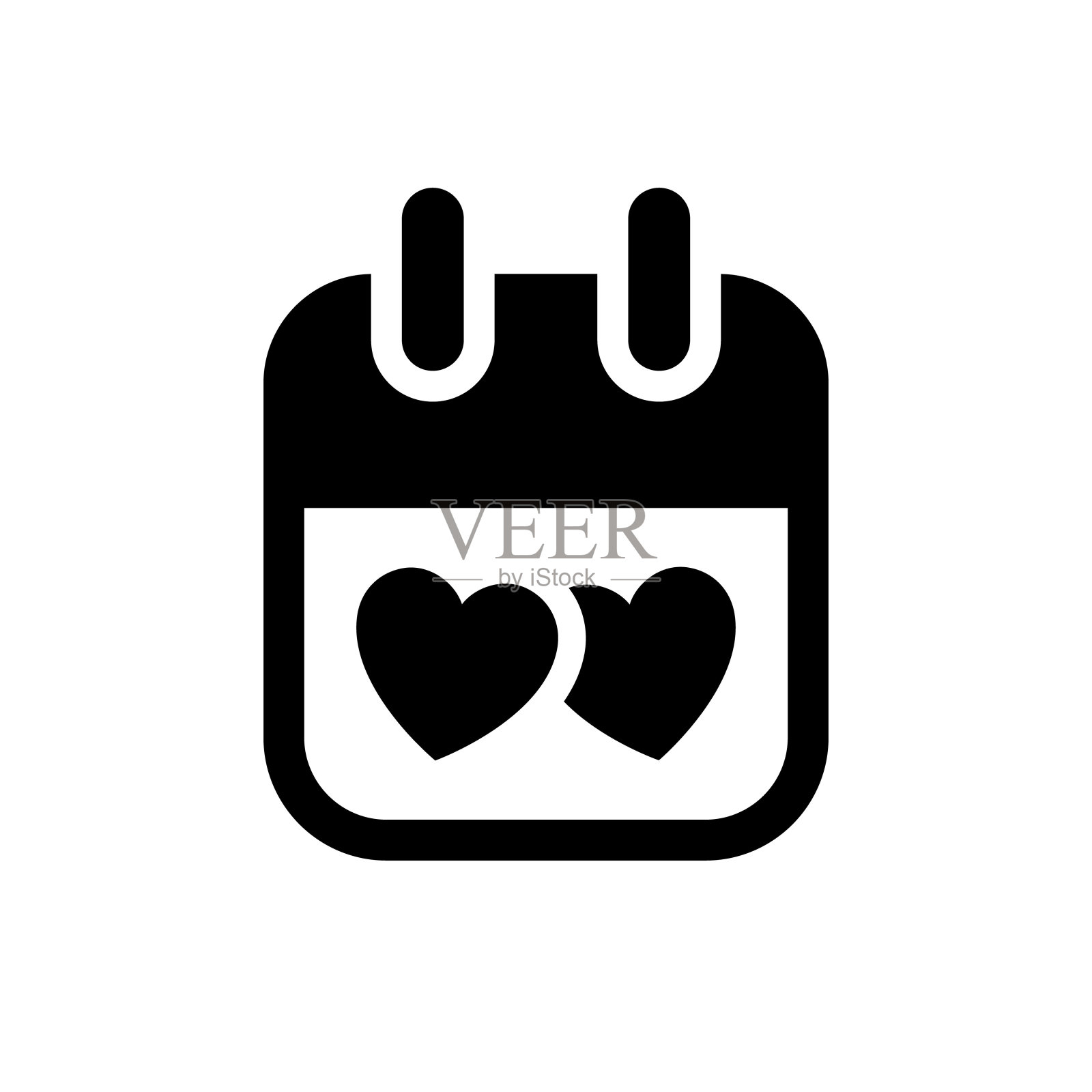 浪漫爱情符号,黑色图标02部分插画图片素材