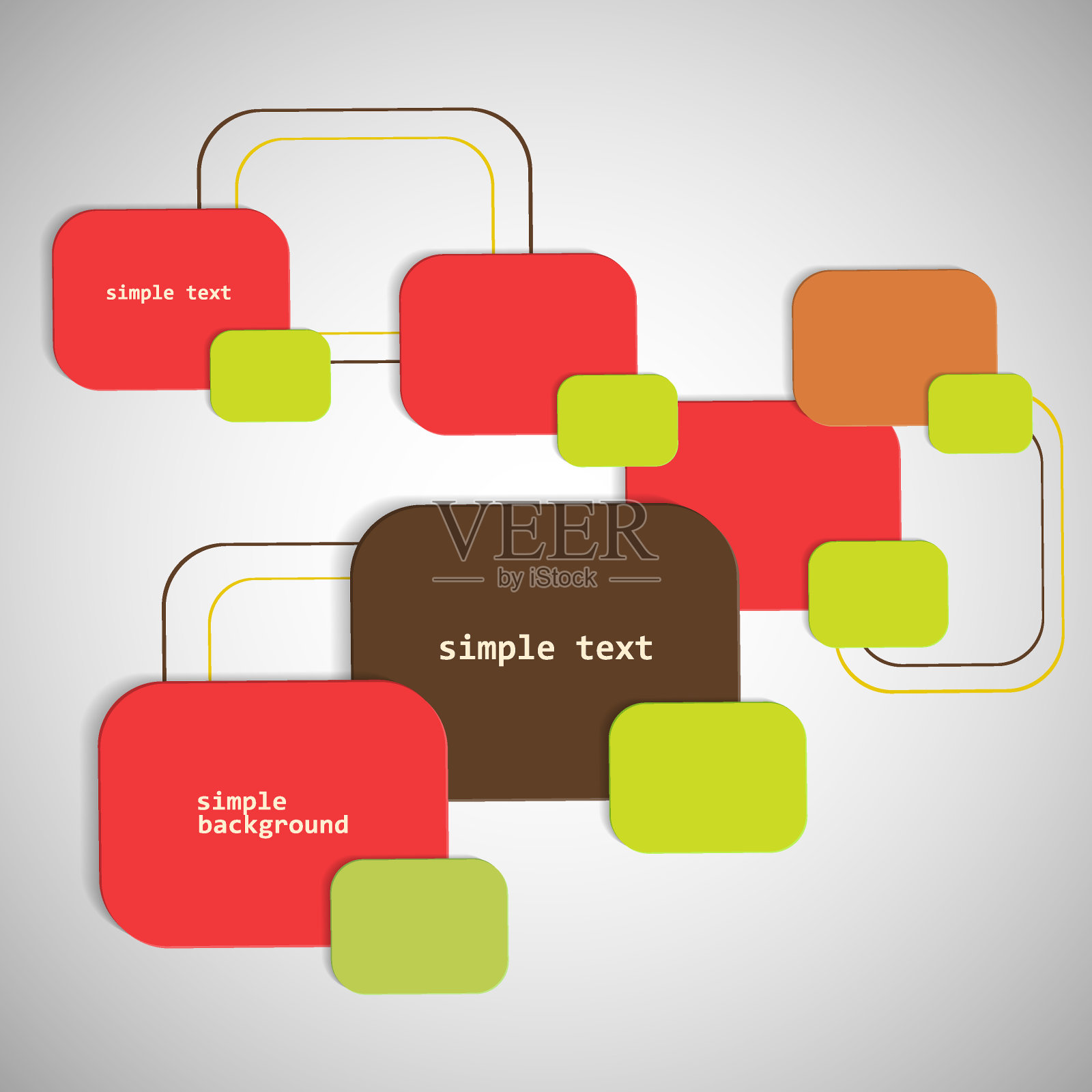 用于文本和符号的彩色矢量元素插画图片素材